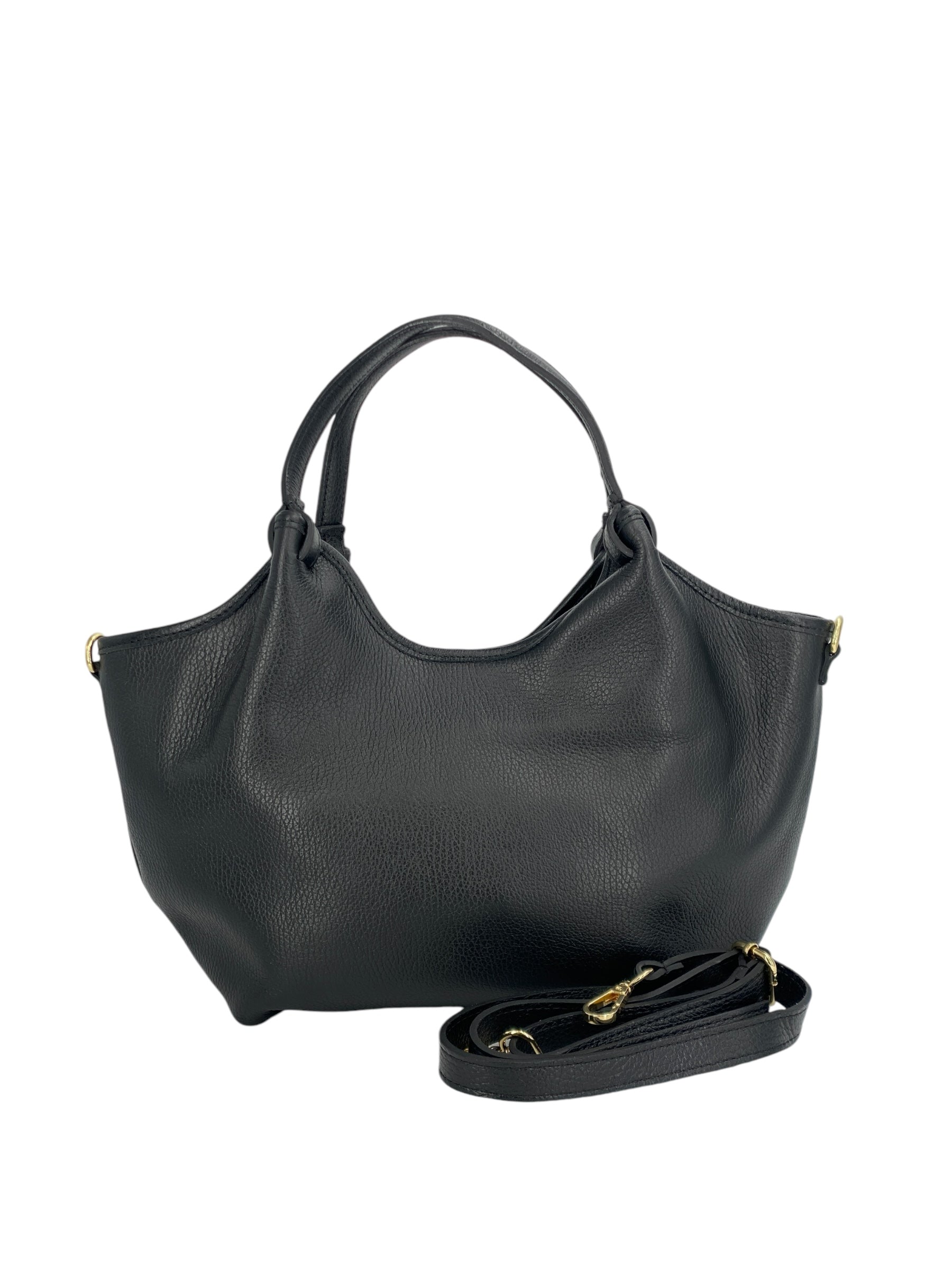 Charlotte – Women's handbag and shoulder bag in genuine Italian leather with technical fabric lining