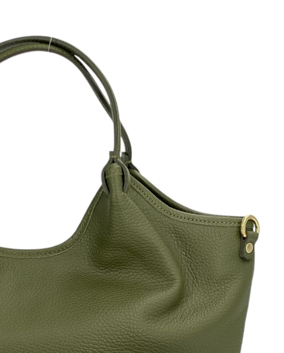Charlotte – Women's handbag and shoulder bag in genuine Italian leather with technical fabric lining