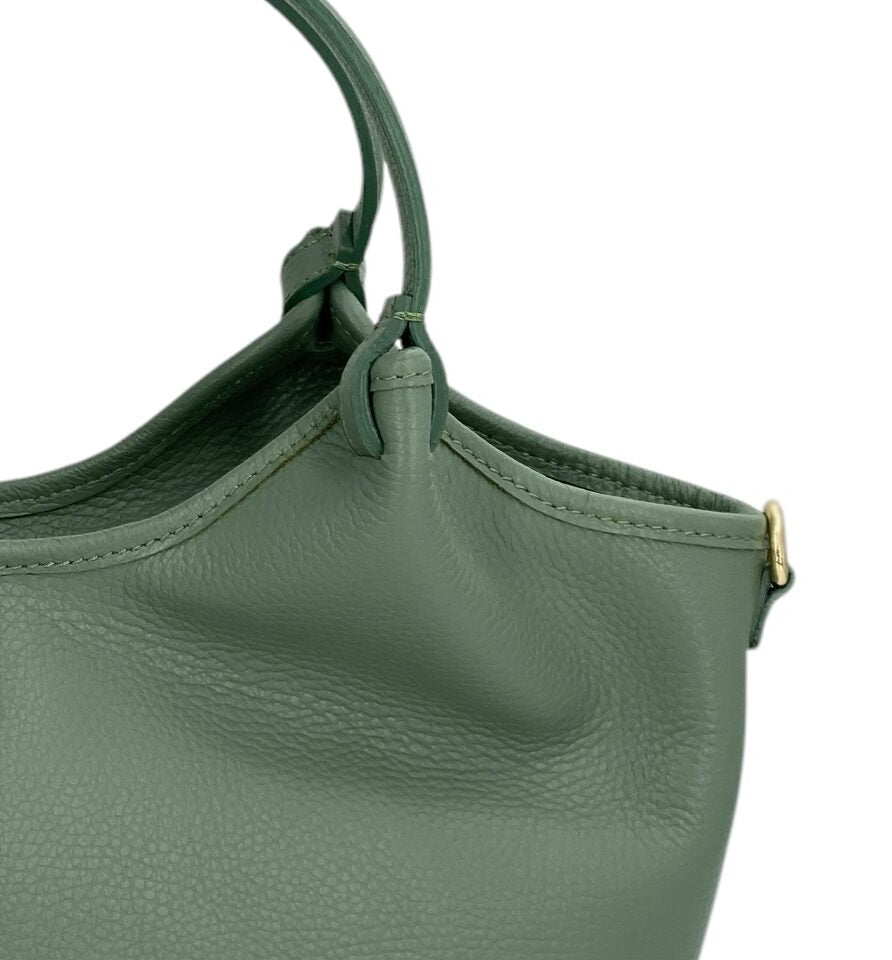 Charlotte – Women's handbag and shoulder bag in genuine Italian leather with technical fabric lining
