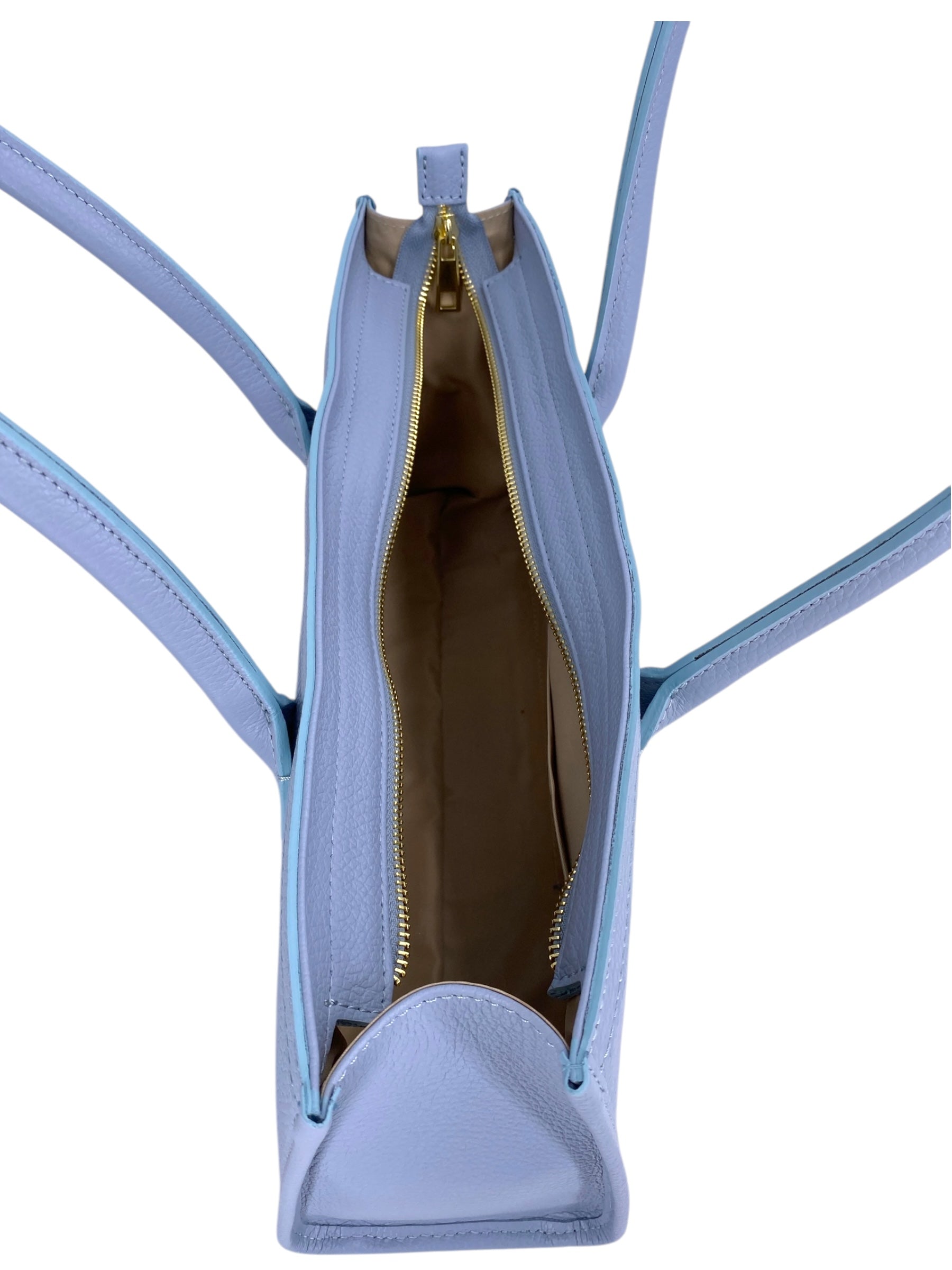 Ines – Women's handbag and shoulder bag in genuine Italian leather with long handles and lined interior