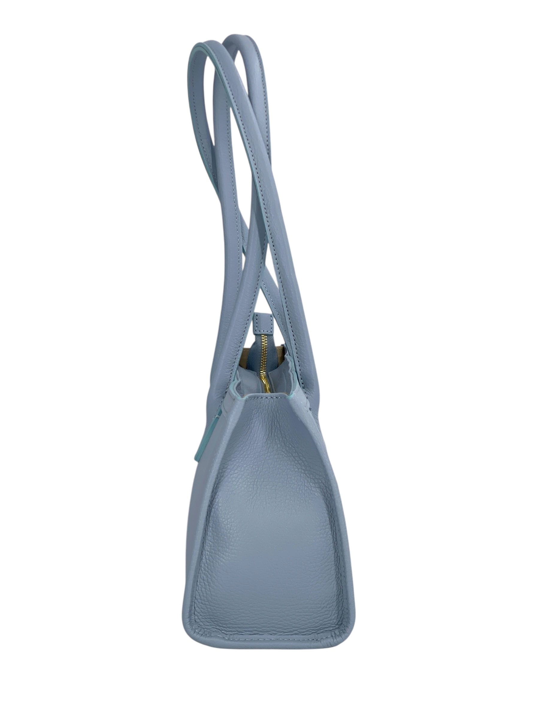 Ines – Women's handbag and shoulder bag in genuine Italian leather with long handles and lined interior