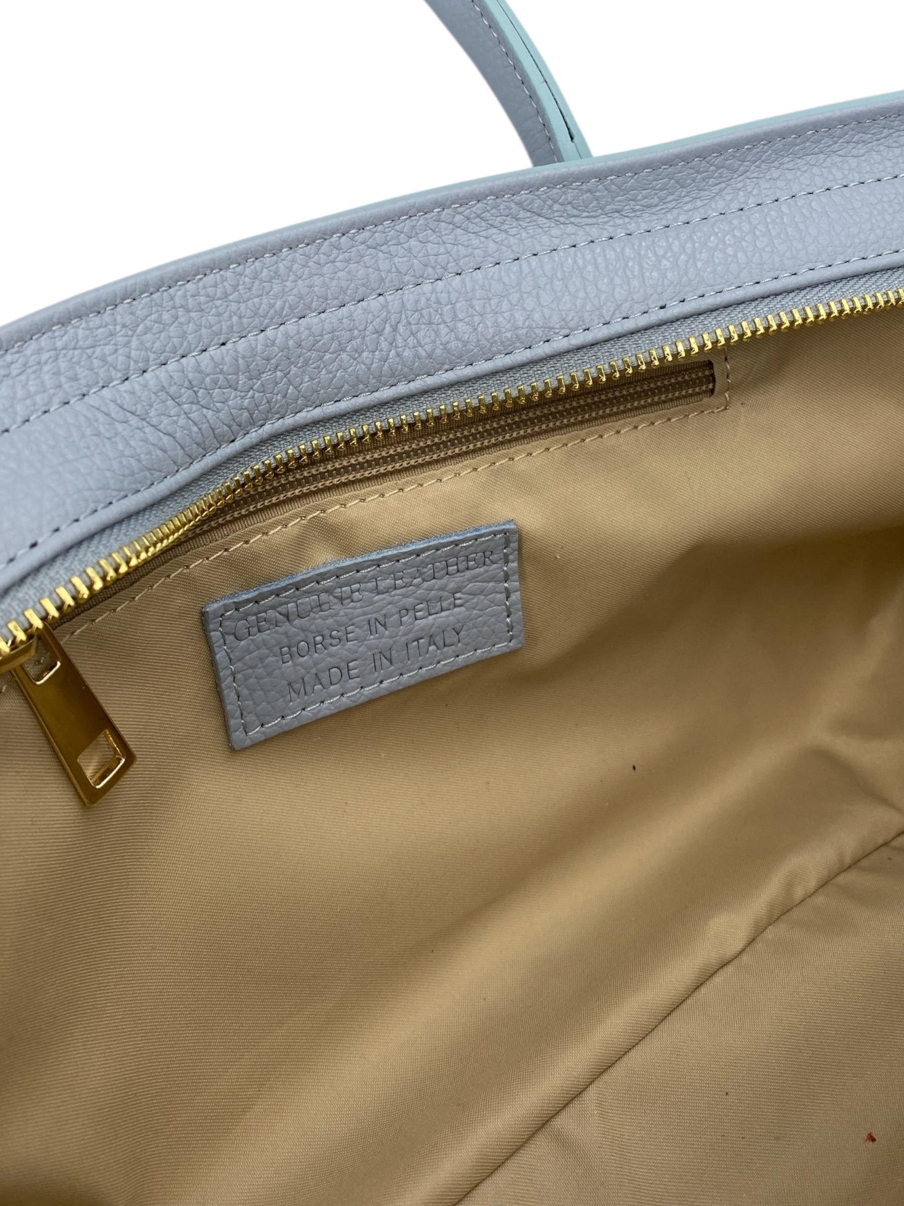 Ines – Women's handbag and shoulder bag in genuine Italian leather with long handles and lined interior
