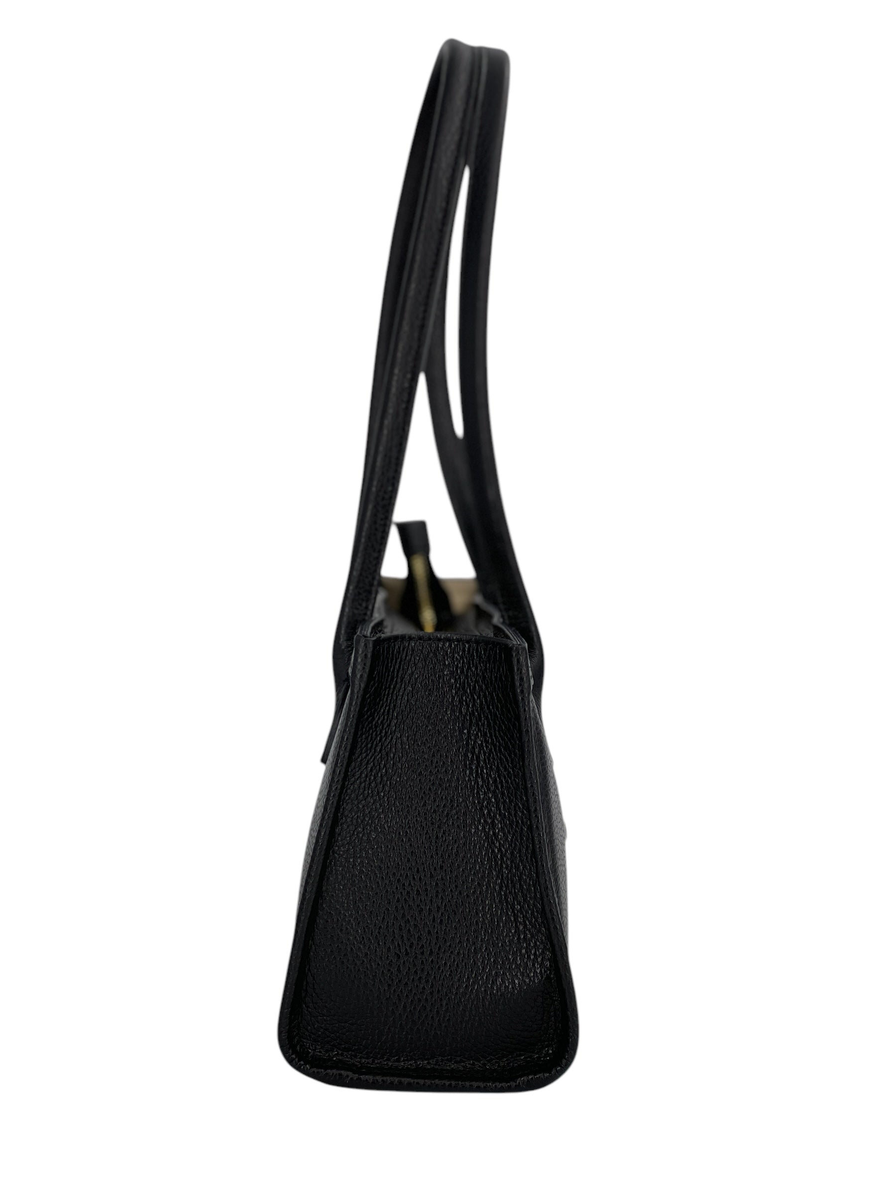 Ines – Women's handbag and shoulder bag in genuine Italian leather with long handles and lined interior