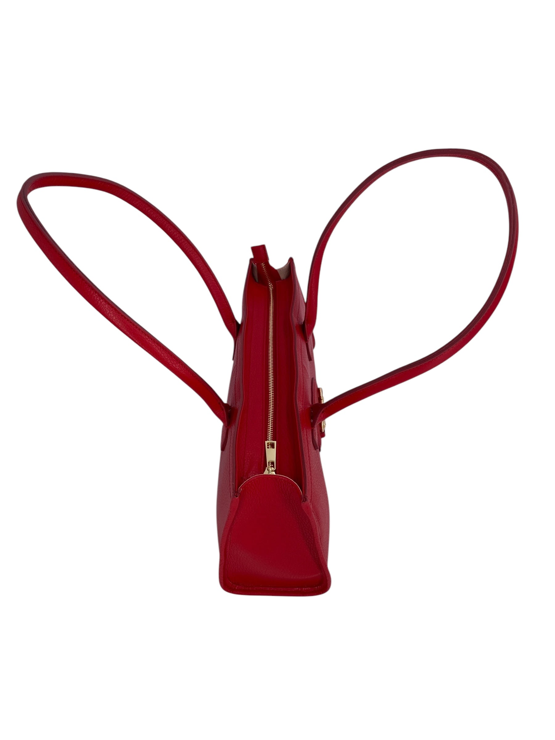 Ines – Women's handbag and shoulder bag in genuine Italian leather with long handles and lined interior