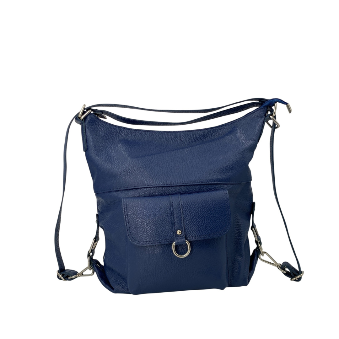 Romy – Wandelbare Damen-Rucksacktasche aus italienischem Kalbsleder
