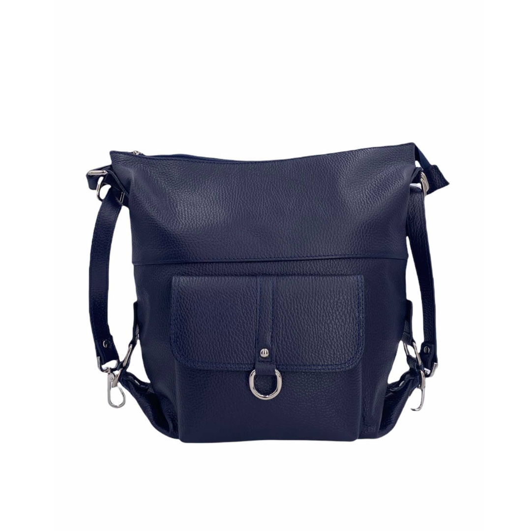 Romy – Wandelbare Damen-Rucksacktasche aus italienischem Kalbsleder
