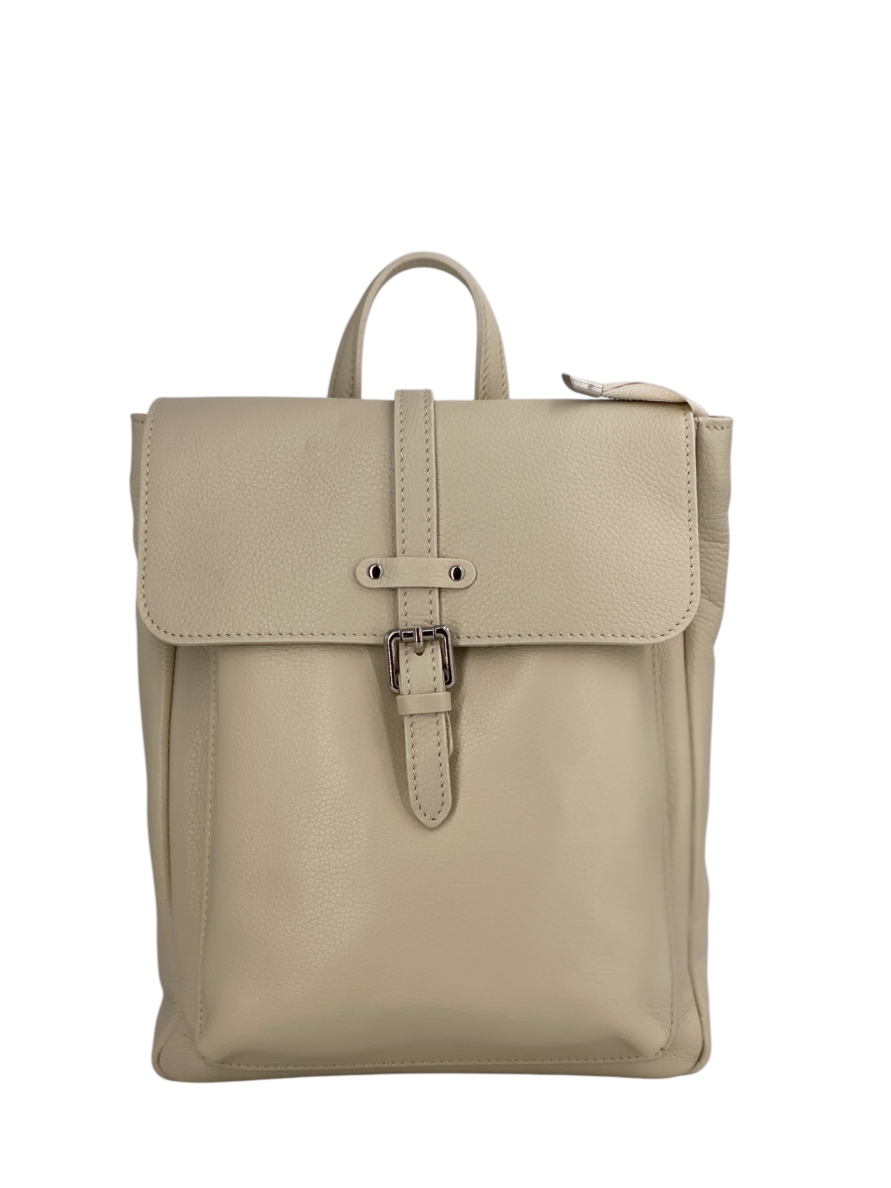 Manon – Women's backpack in genuine Italian leather with lined interior, front pocket and adjustable shoulder straps