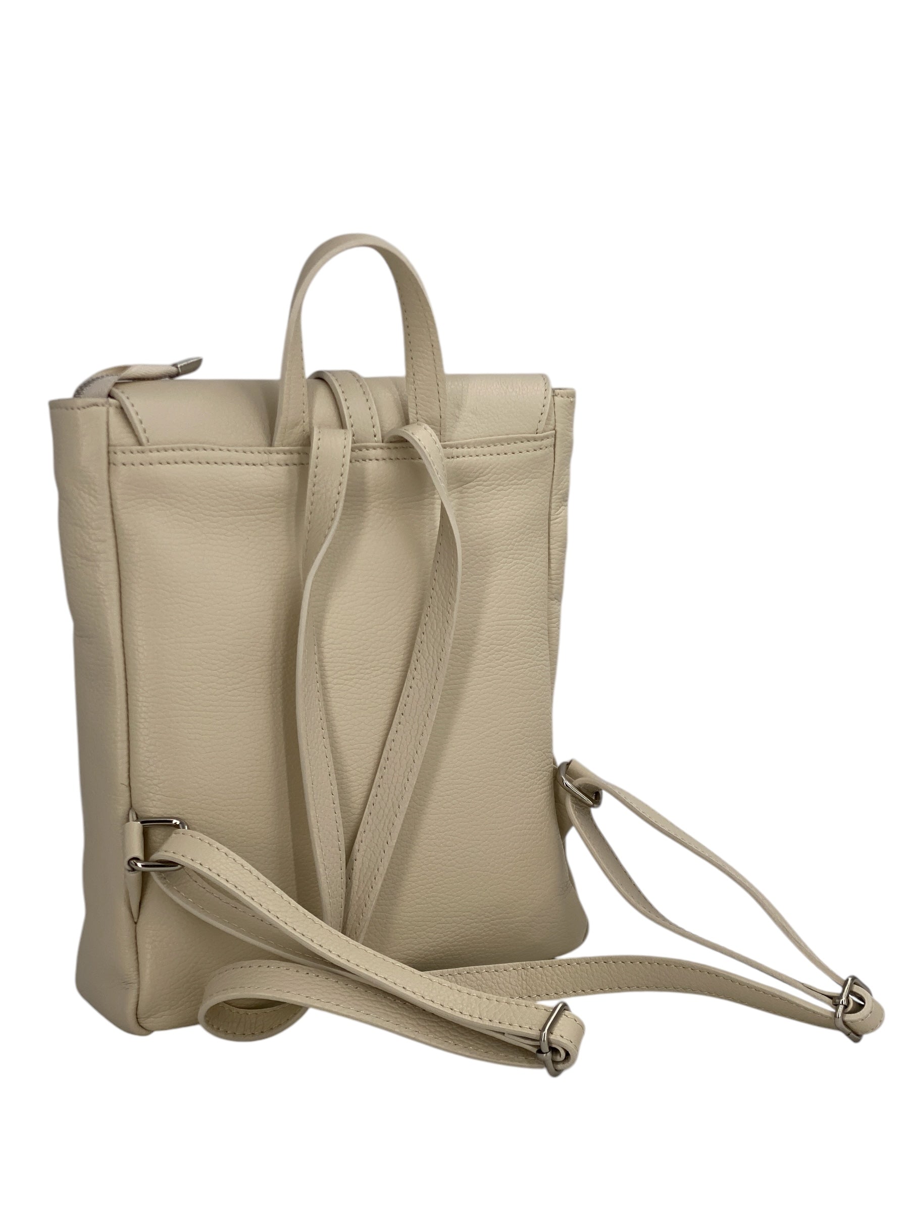 Manon – Women's backpack in genuine Italian leather with lined interior, front pocket and adjustable shoulder straps