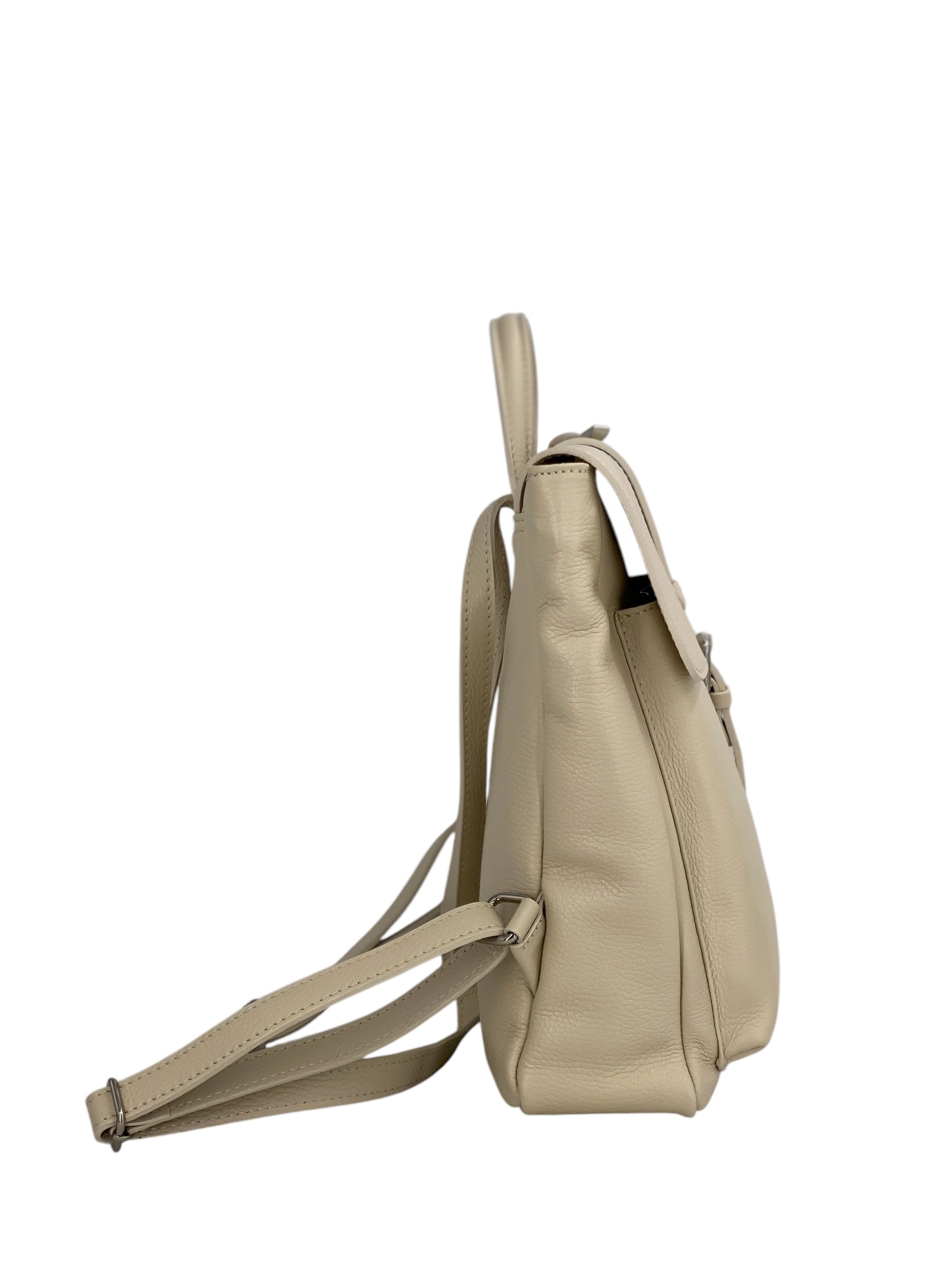 Manon – Women's backpack in genuine Italian leather with lined interior, front pocket and adjustable shoulder straps