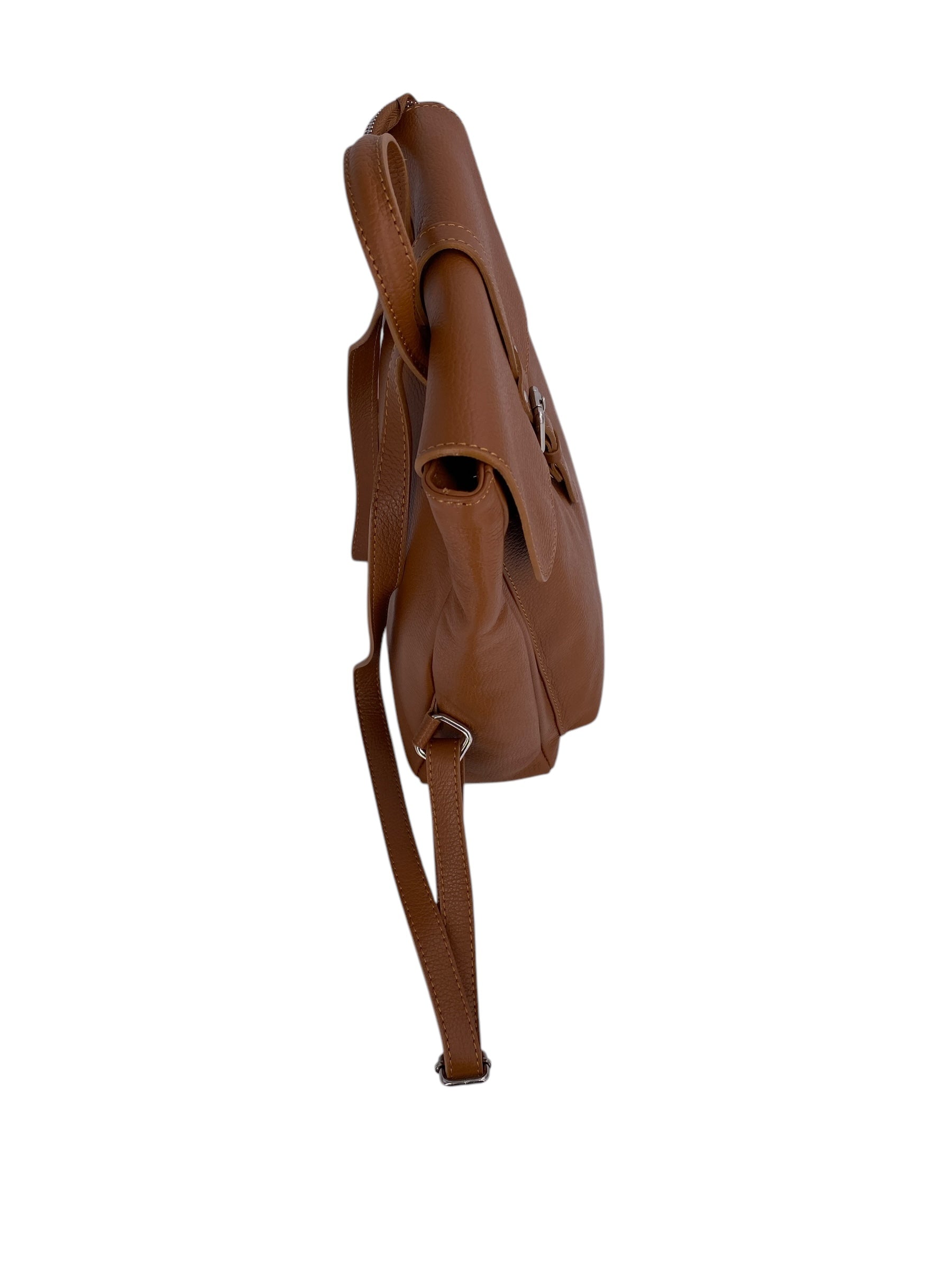 Manon – Women's backpack in genuine Italian leather with lined interior, front pocket and adjustable shoulder straps
