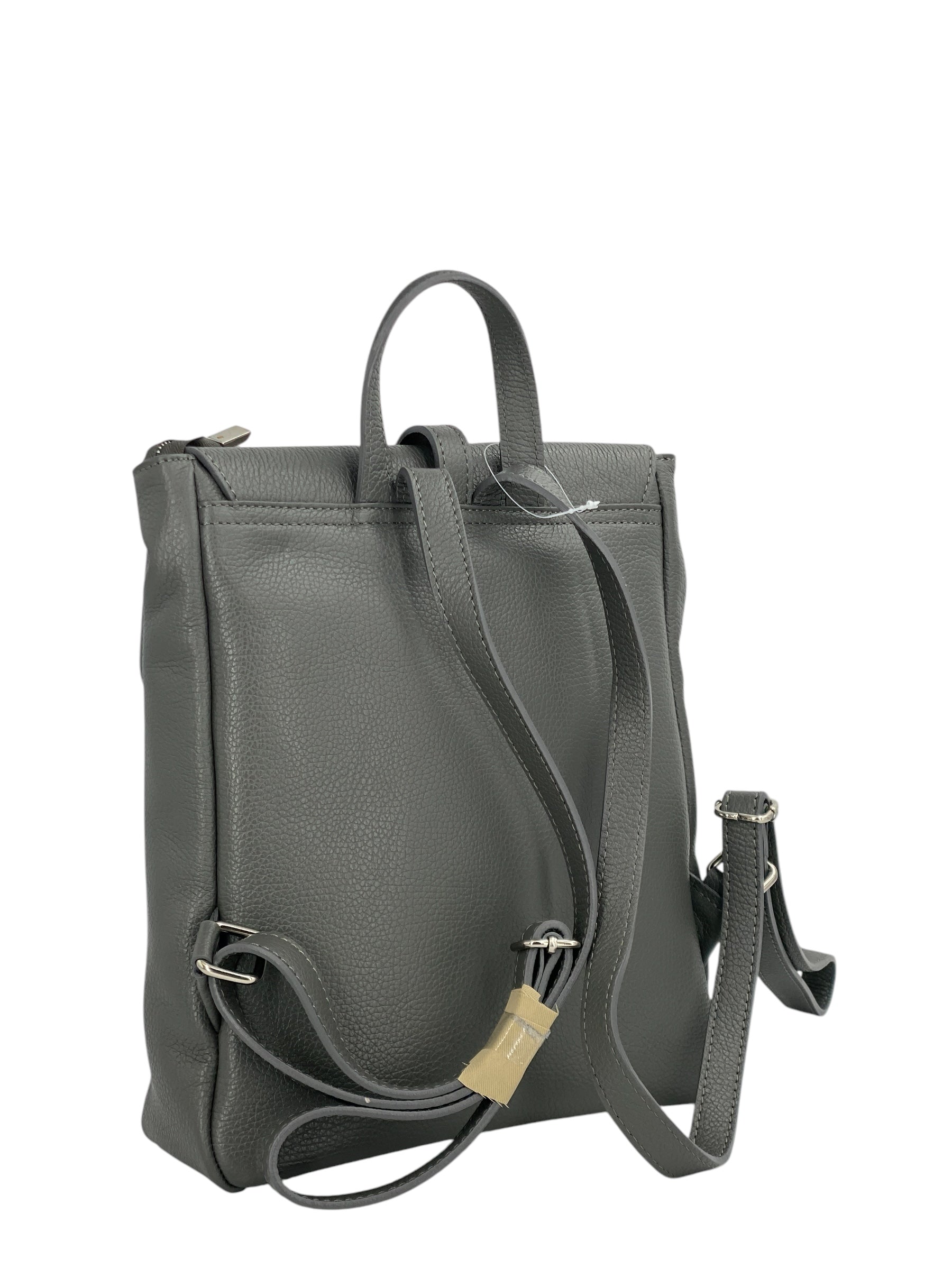Manon – Women's backpack in genuine Italian leather with lined interior, front pocket and adjustable shoulder straps