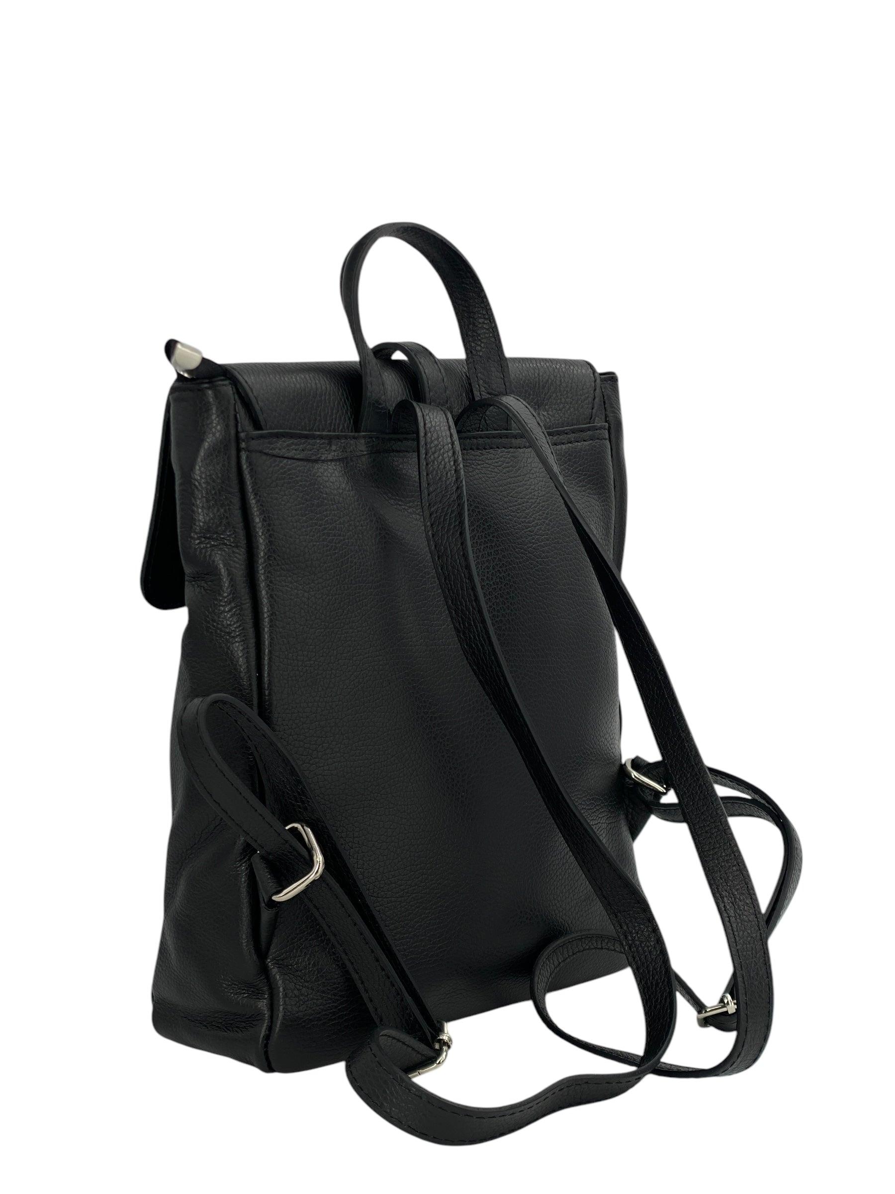 Manon – Women's backpack in genuine Italian leather with lined interior, front pocket and adjustable shoulder straps