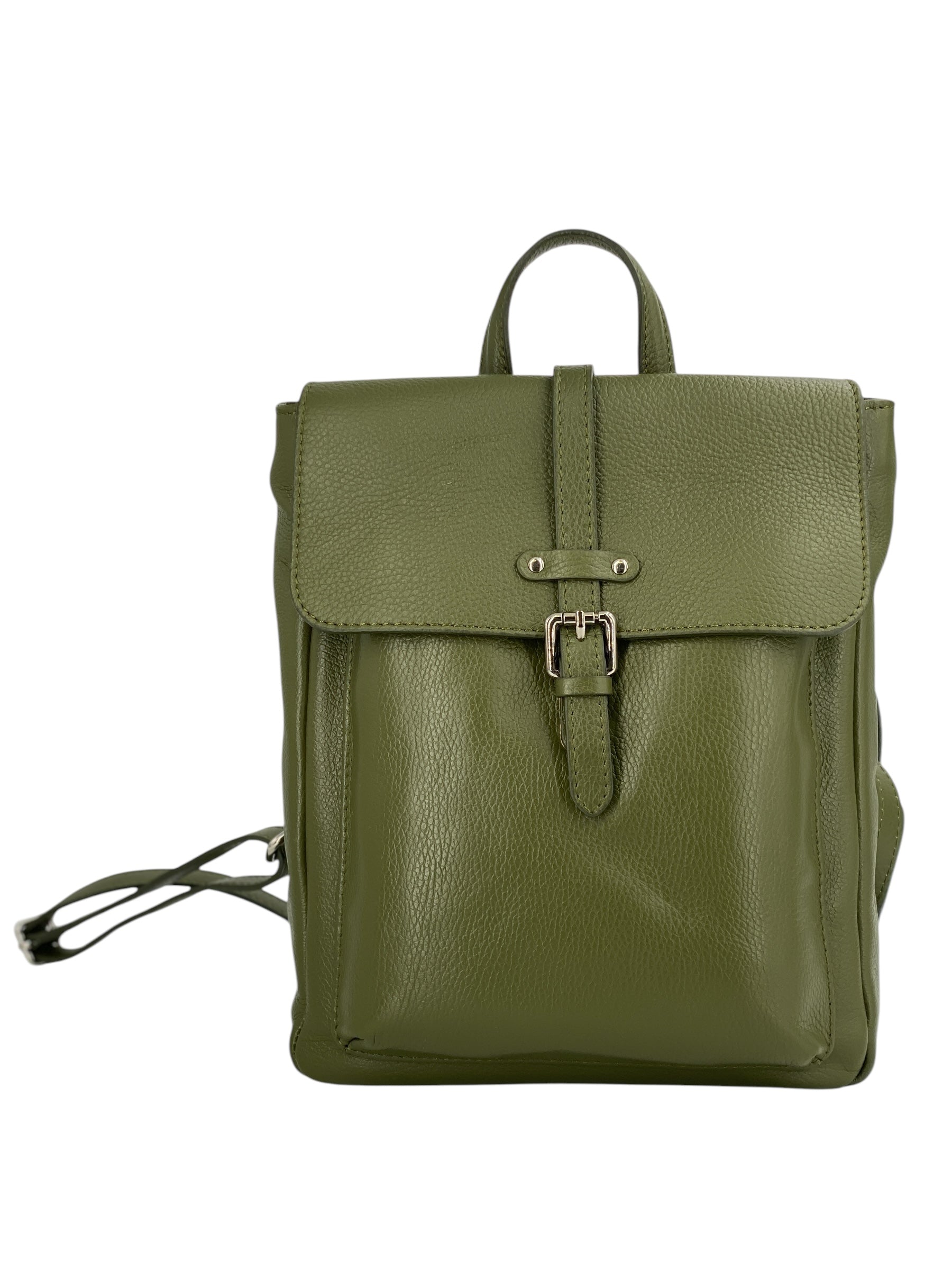 Manon – Women's backpack in genuine Italian leather with lined interior, front pocket and adjustable shoulder straps