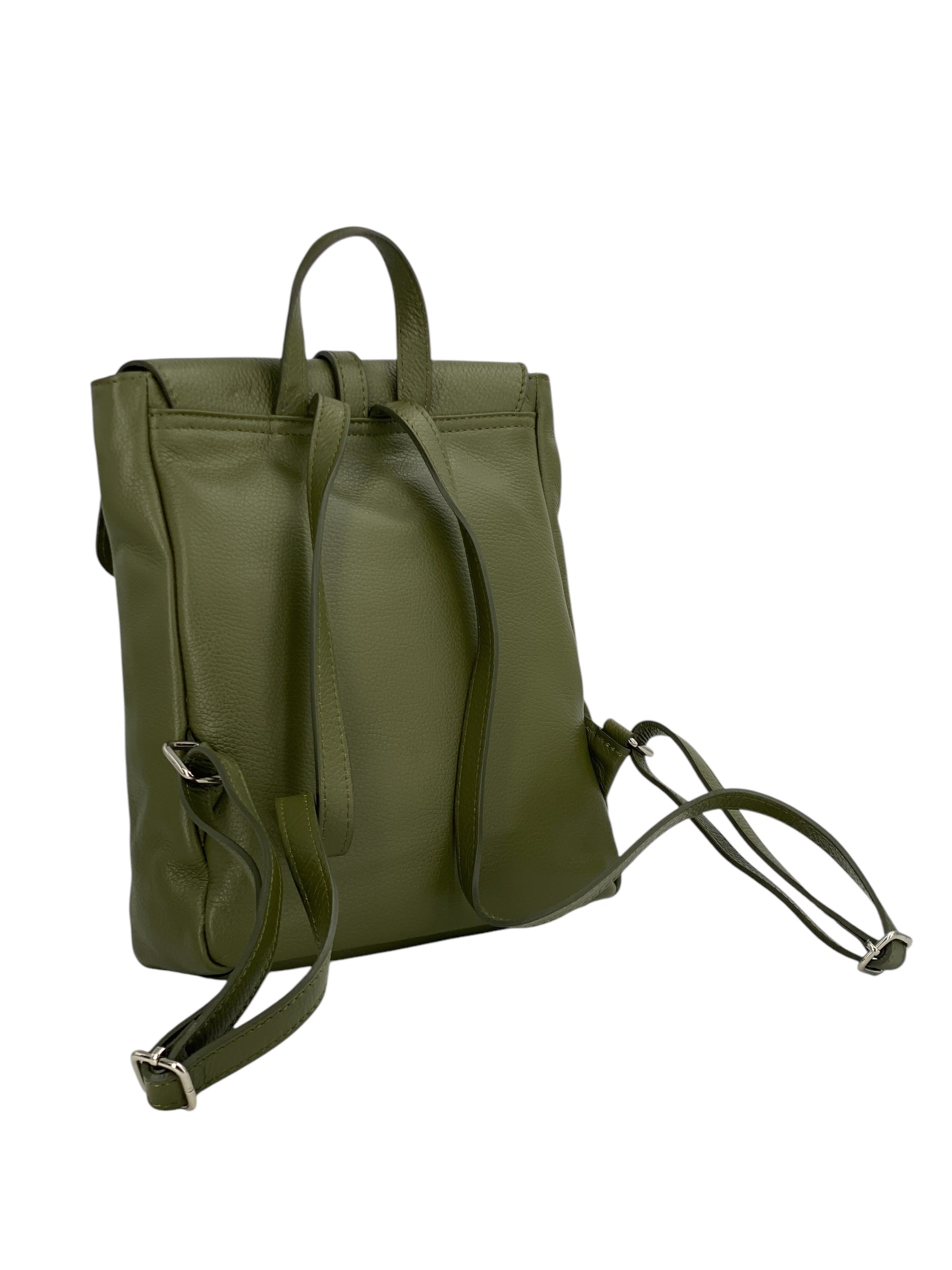Manon – Women's backpack in genuine Italian leather with lined interior, front pocket and adjustable shoulder straps