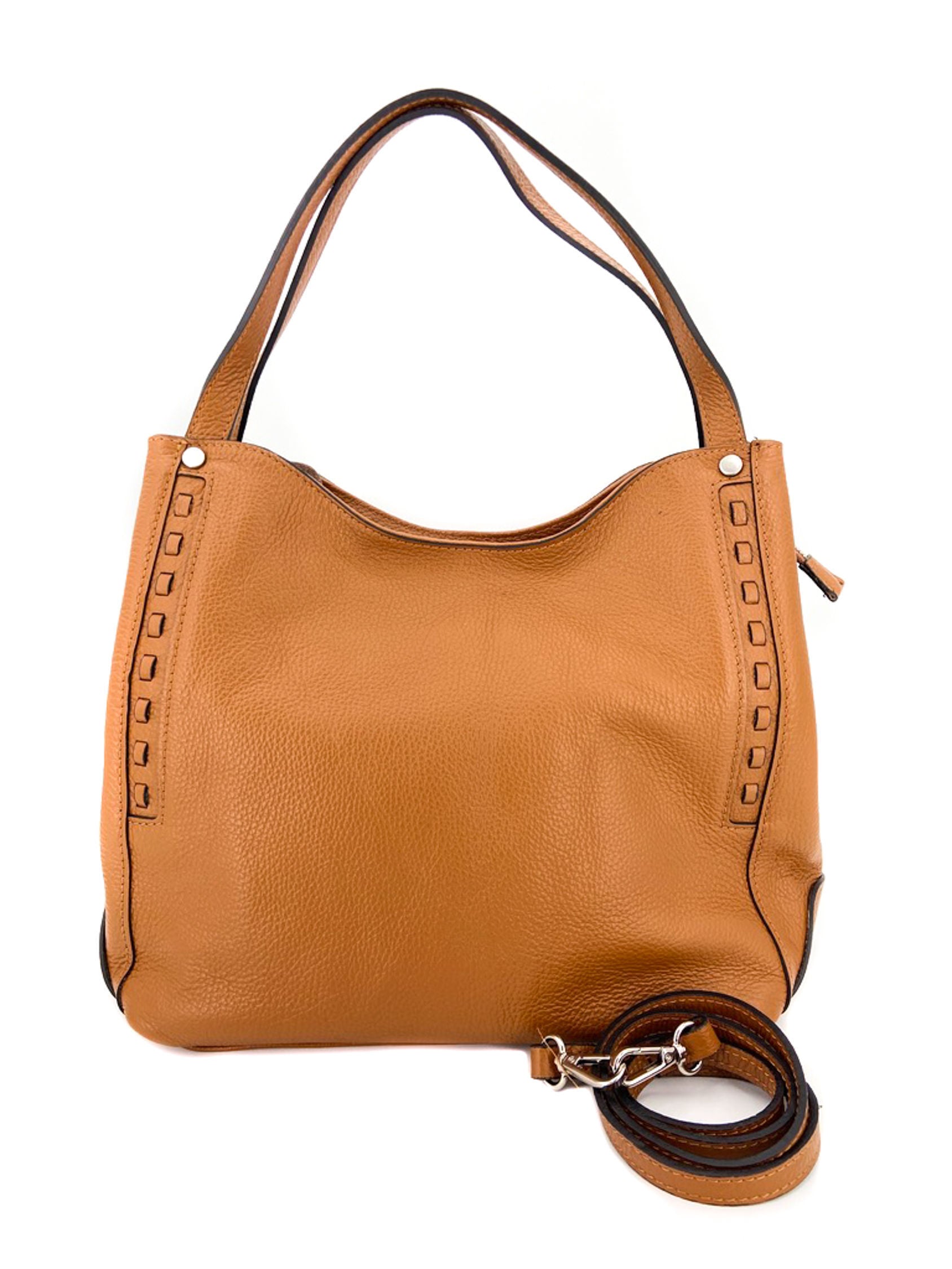 Jade – Damenhandtasche, Schultertasche und Crossbody-Tasche aus echtem italienischen Leder mit Doppelgriffen und Mehrzwecktaschen