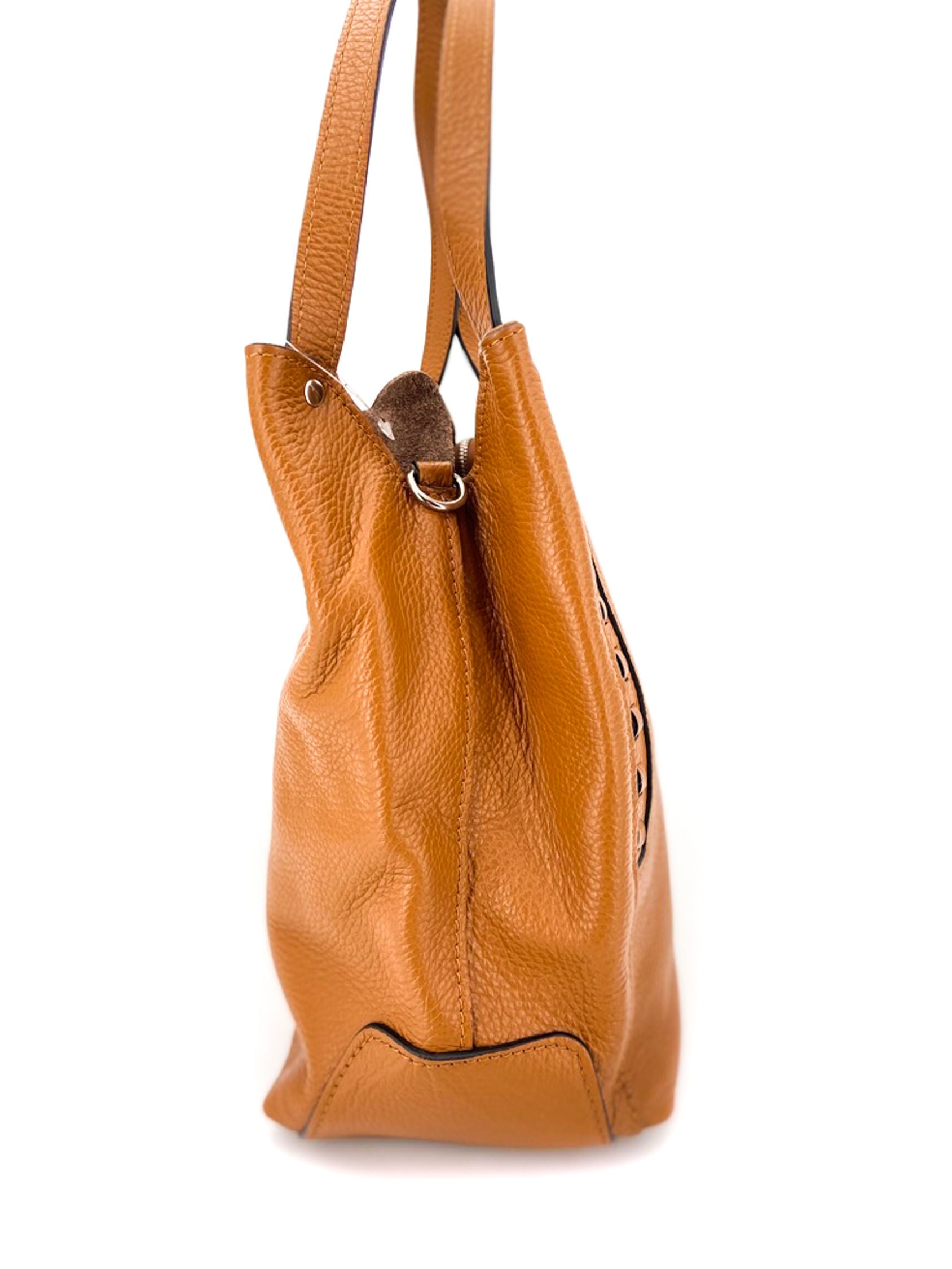 Jade – Damenhandtasche, Schultertasche und Crossbody-Tasche aus echtem italienischen Leder mit Doppelgriffen und Mehrzwecktaschen
