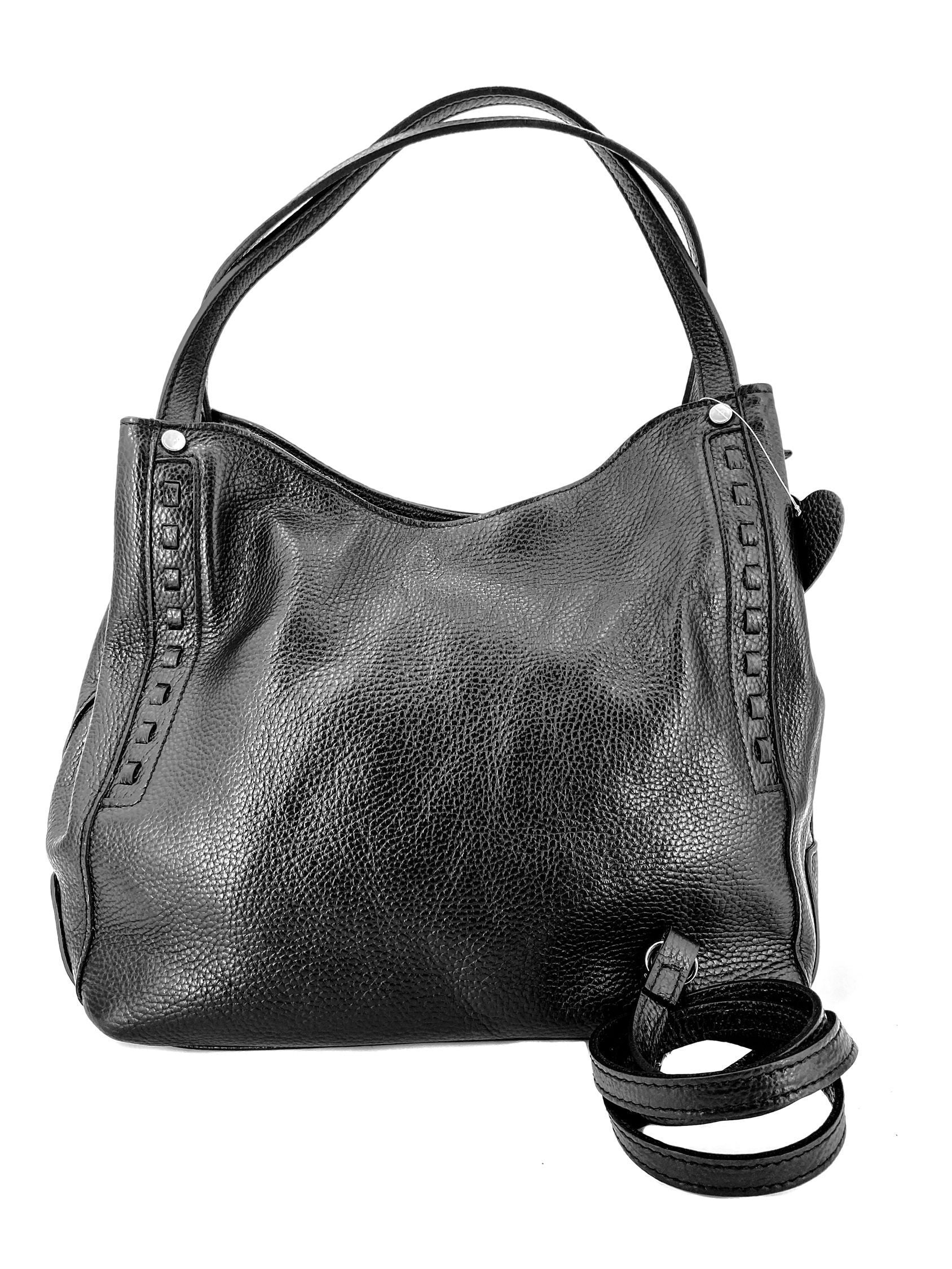 Jade – Damenhandtasche, Schultertasche und Crossbody-Tasche aus echtem italienischen Leder mit Doppelgriffen und Mehrzwecktaschen