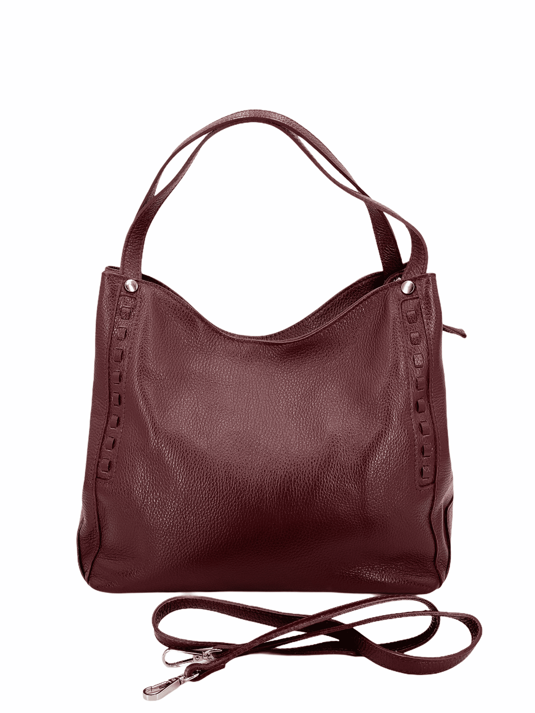 Jade – Damenhandtasche, Schultertasche und Crossbody-Tasche aus echtem italienischen Leder mit Doppelgriffen und Mehrzwecktaschen