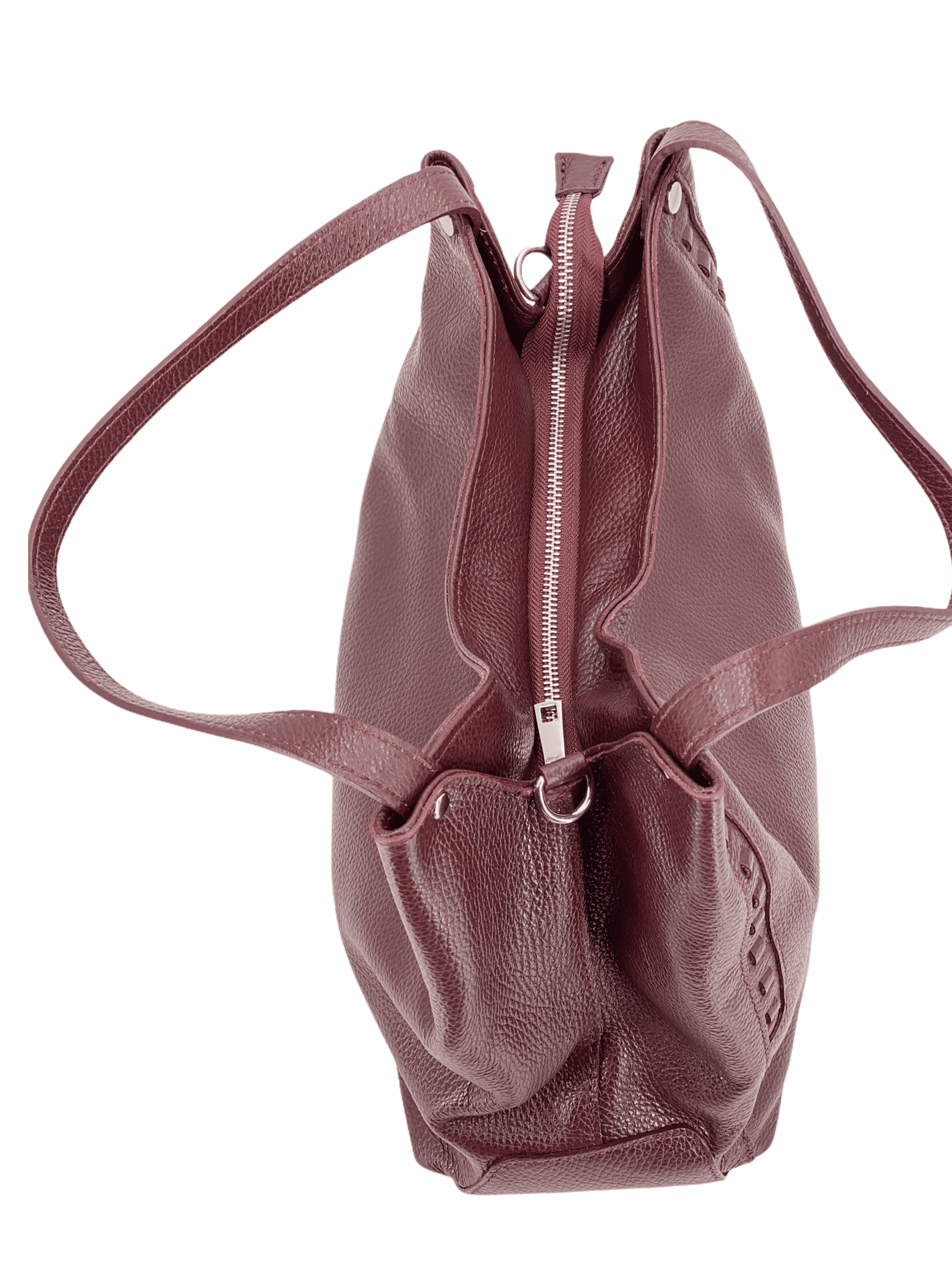 Jade – Damenhandtasche, Schultertasche und Crossbody-Tasche aus echtem italienischen Leder mit Doppelgriffen und Mehrzwecktaschen