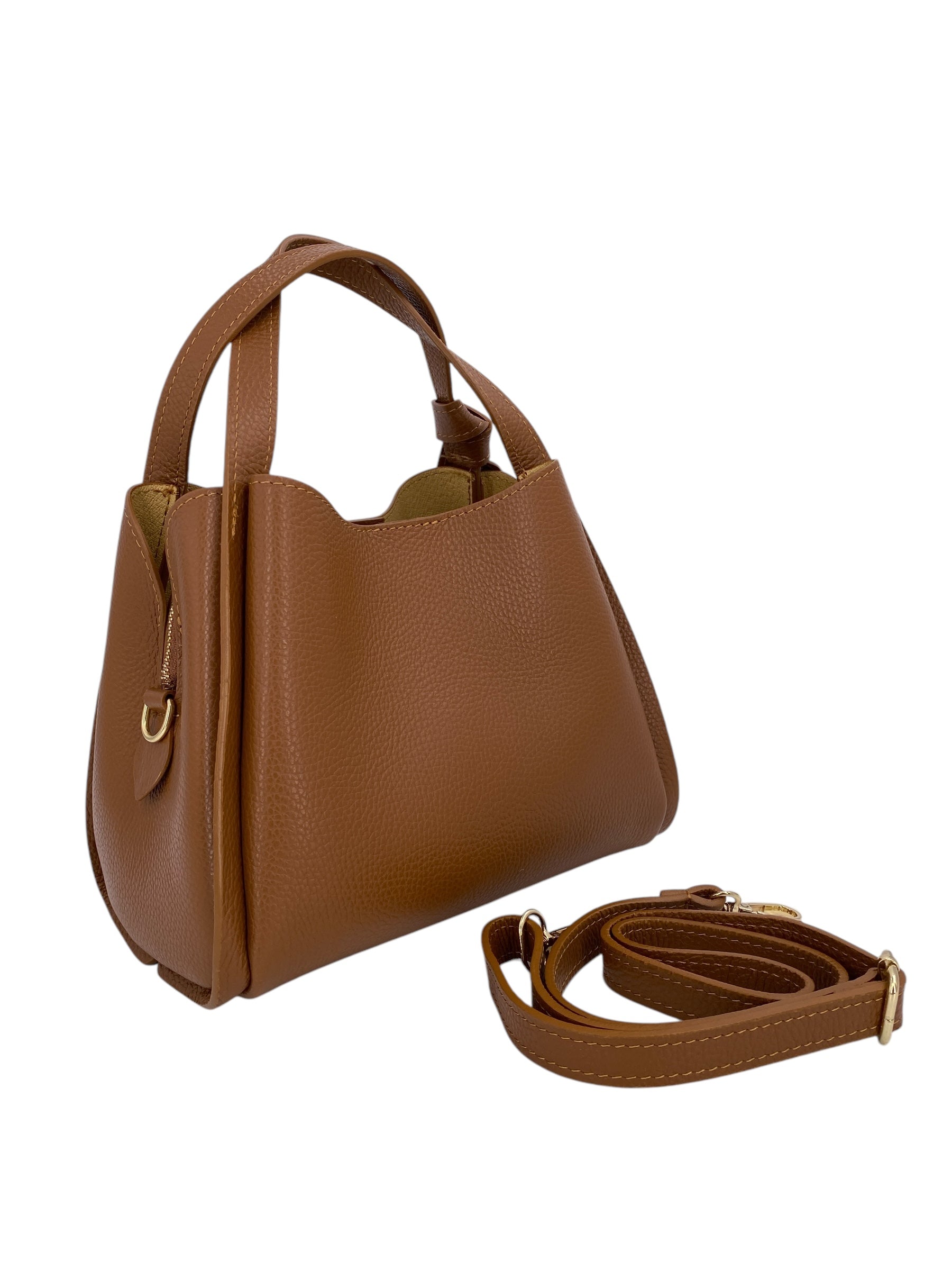 Colette – Women's handbag and shoulder bag in genuine Italian leather with double rigid handles