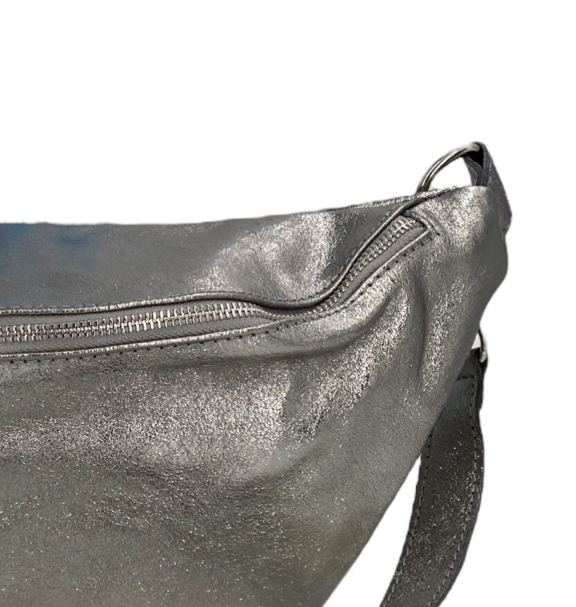 Paulette – Damen-Schulter- und Crossbody-Tasche aus echtem italienischen Kalbsleder mit geräumigem Innenraum