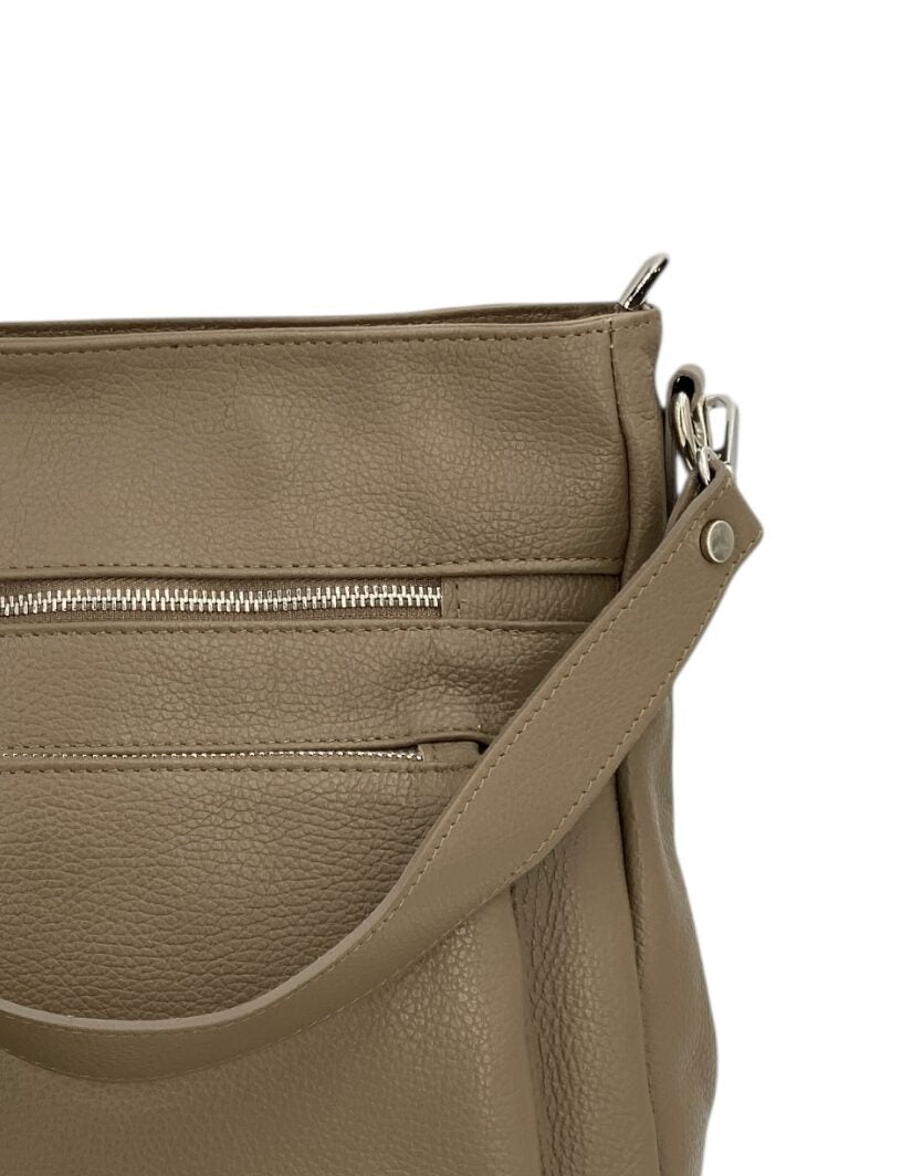 Odette – Damenhandtasche, Schultertasche und Crossbody Bag aus echtem italienischen Leder mit verstärkten Nähten und organisiertem Innenraum