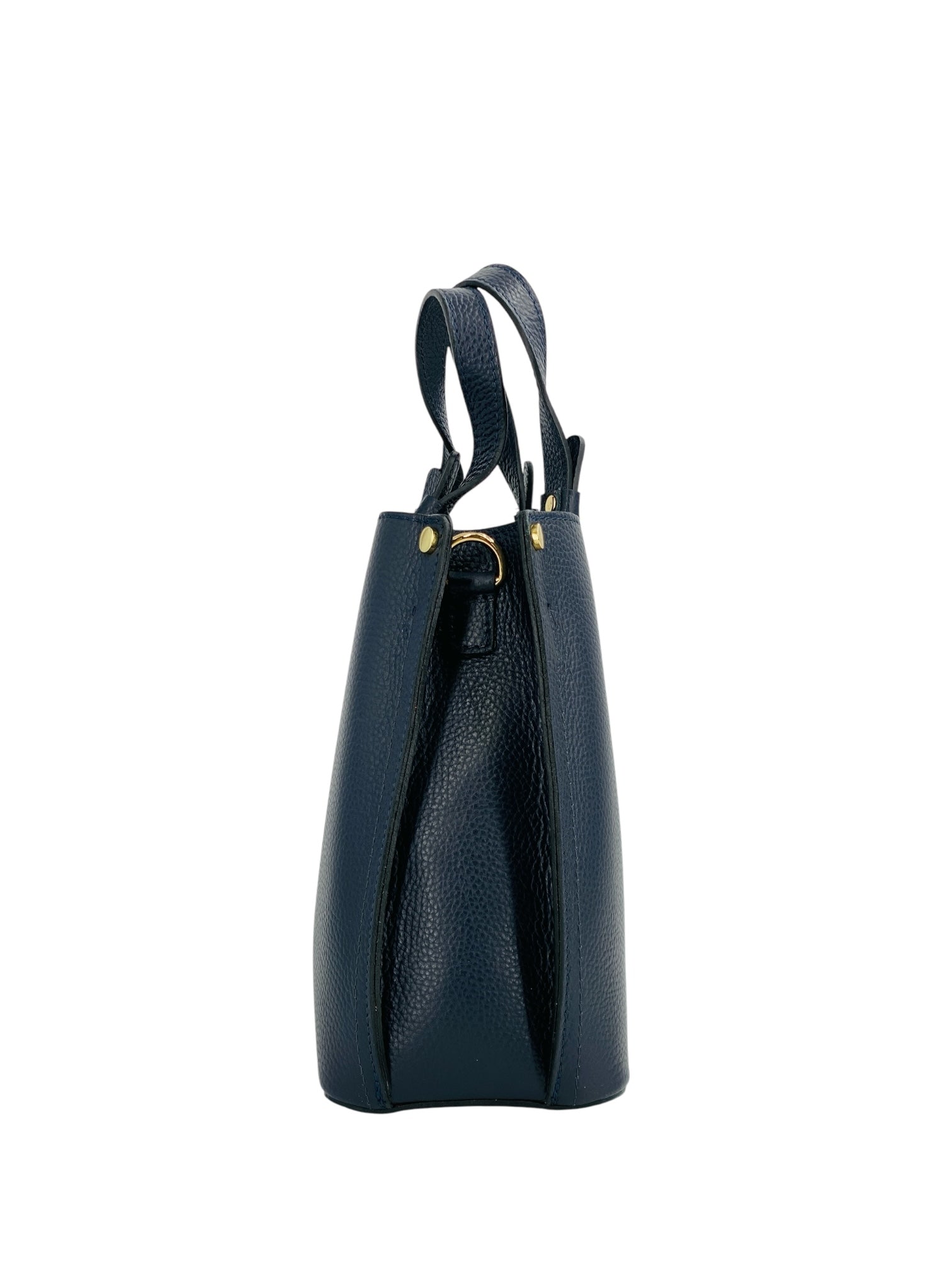 Delphine – Women's shoulder and handbag in genuine Italian leather with double reinforced short handles and removable adjustable shoulder strap