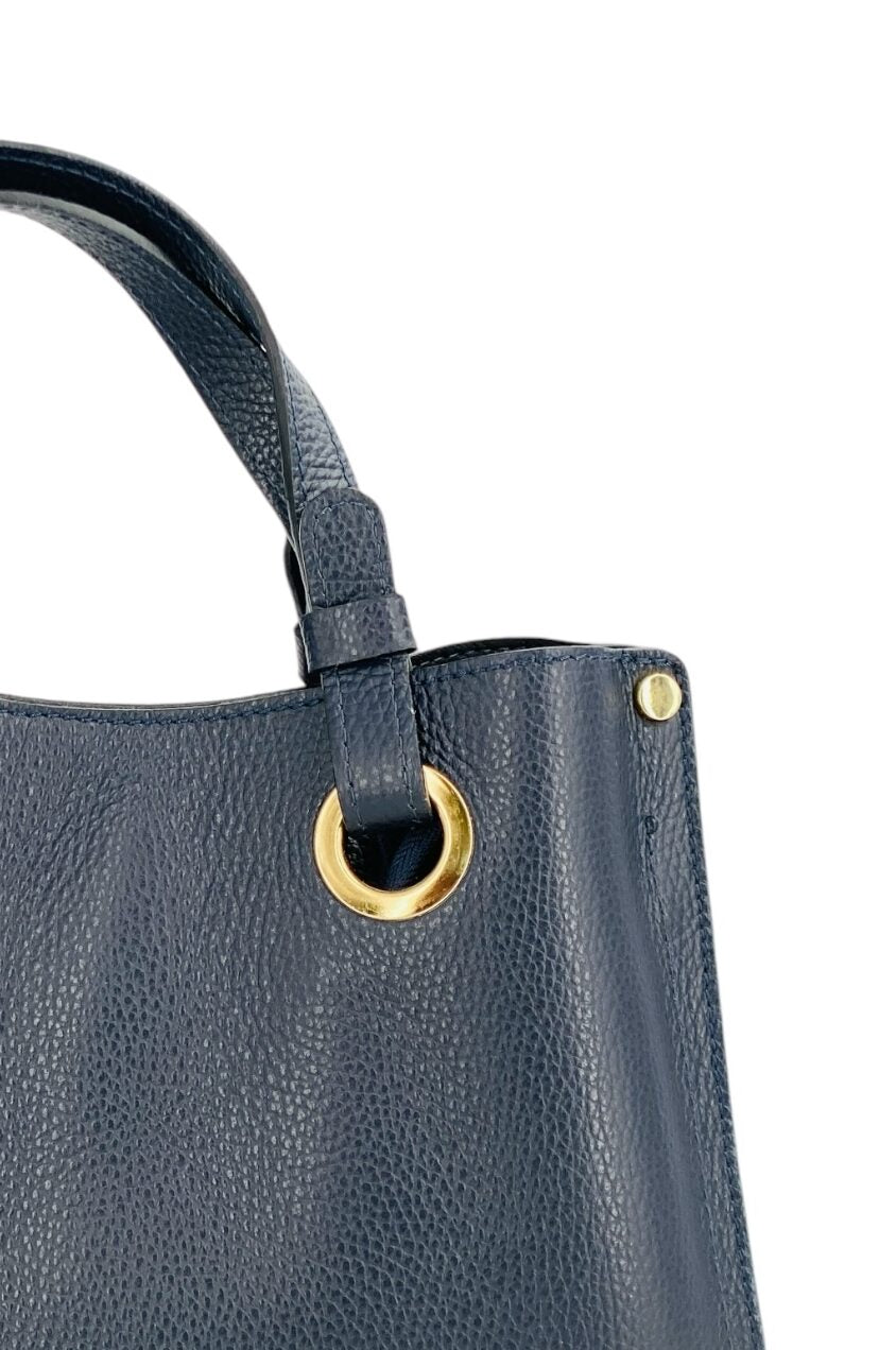 Delphine – Women's shoulder and handbag in genuine Italian leather with double reinforced short handles and removable adjustable shoulder strap