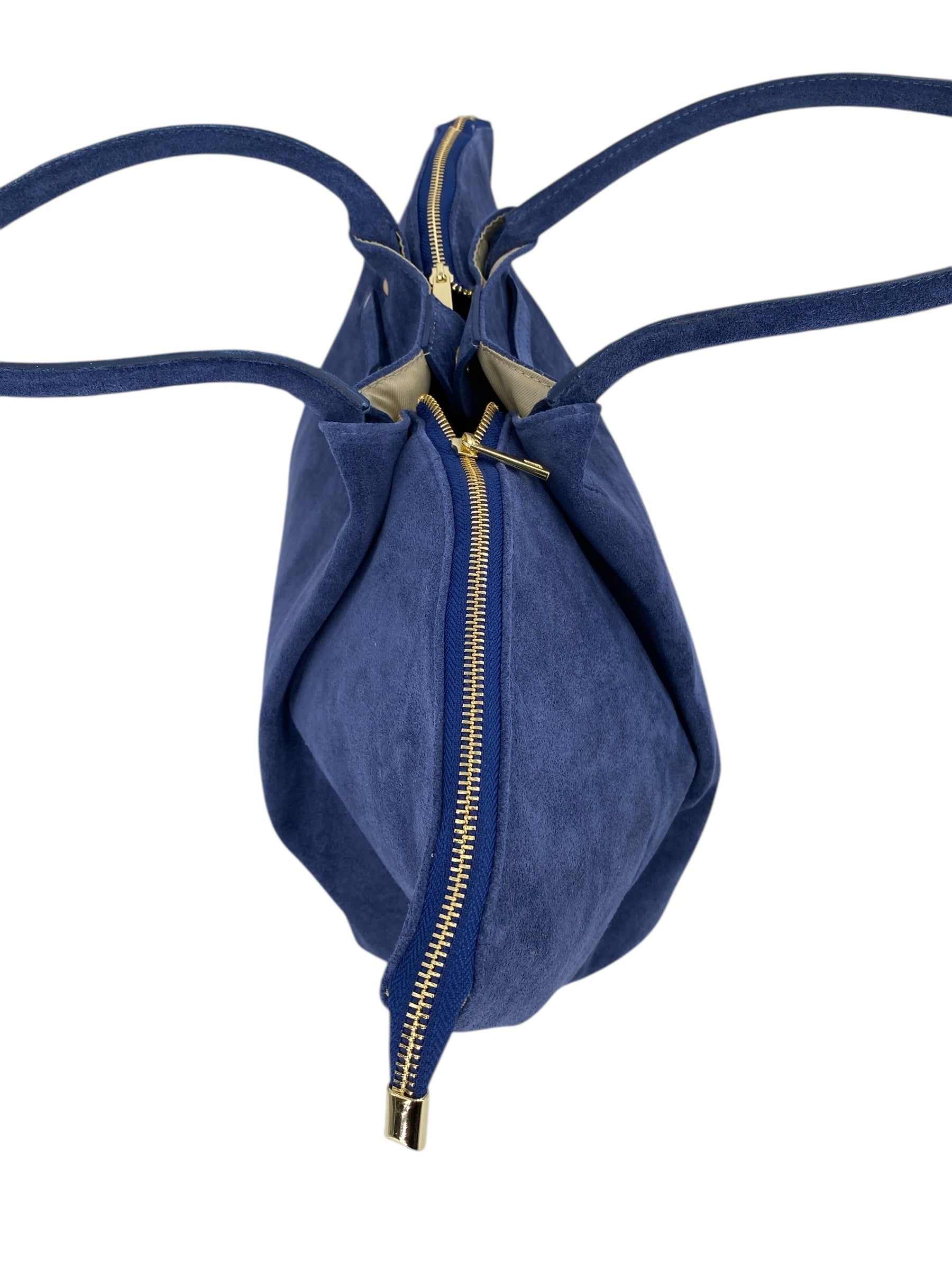 Babette – Damen-Hand- und Schulter-Shopper aus italienischem Wildleder mit doppelt verstärkten Griffen und geräumigem Innenraum