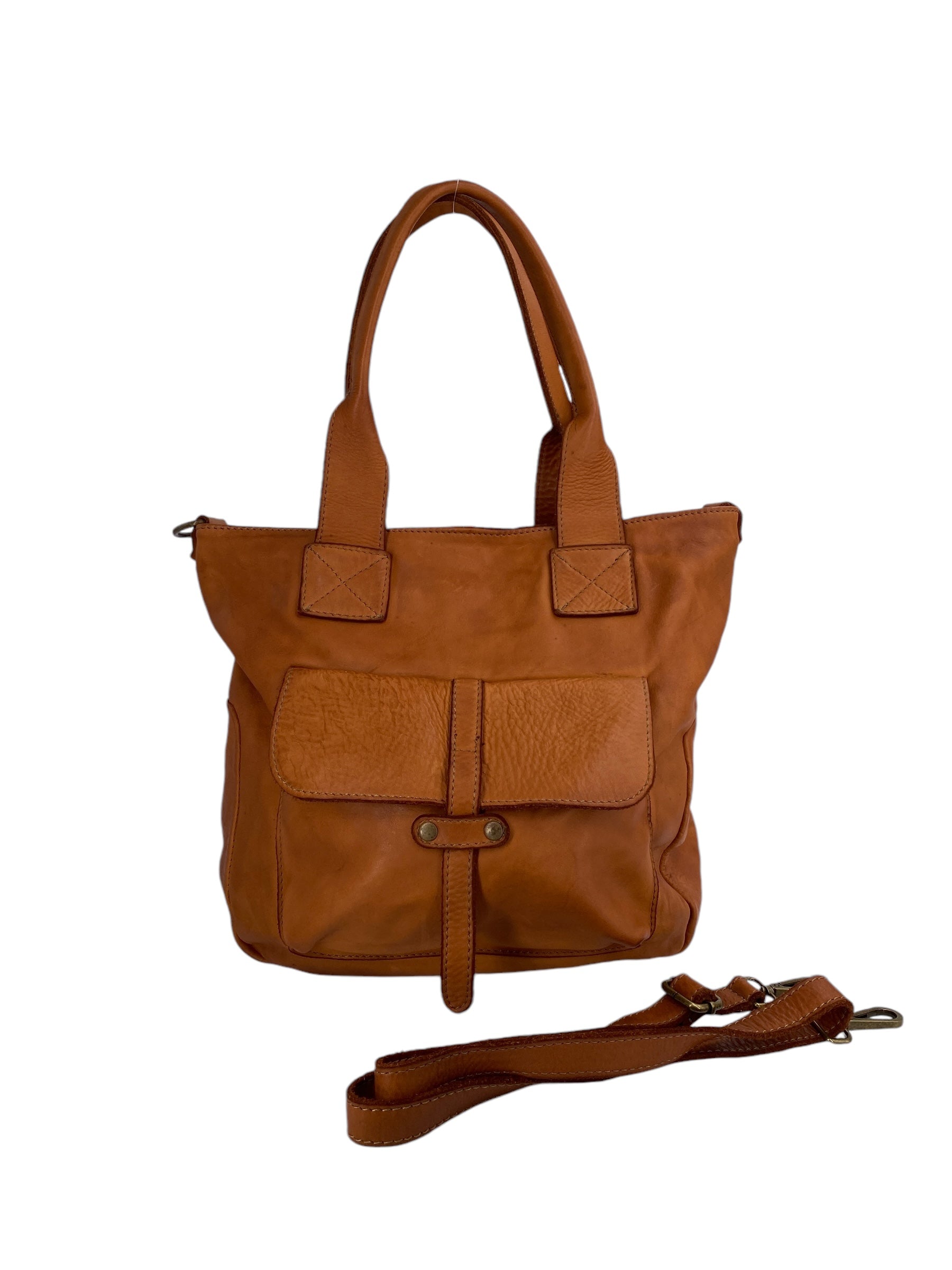 Mathilde – Damenhandtasche und Umhängetasche aus echtem italienischen Leder mit doppelt verstärkten Griffen und Innentaschen