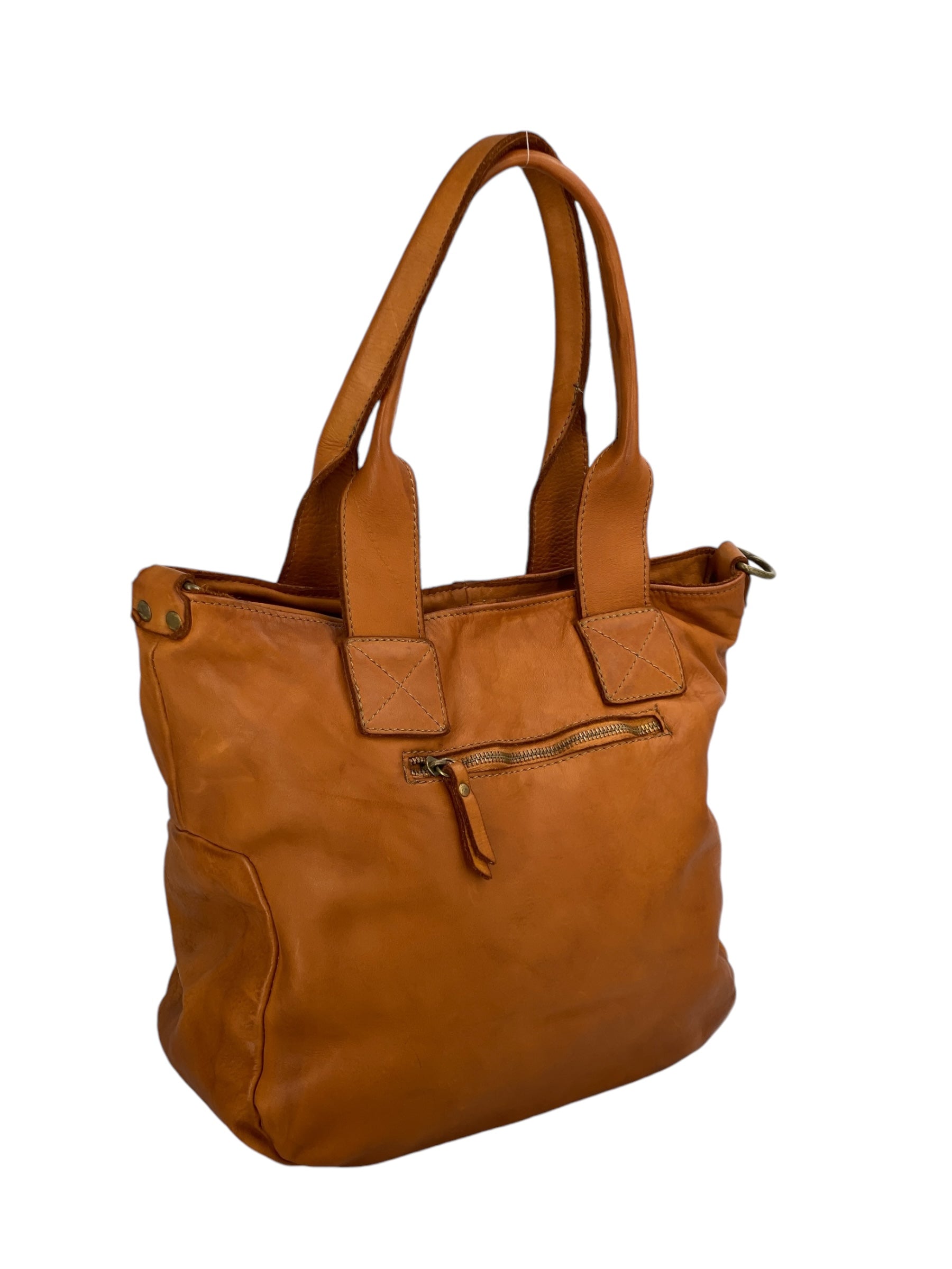 Mathilde – Damenhandtasche und Umhängetasche aus echtem italienischen Leder mit doppelt verstärkten Griffen und Innentaschen