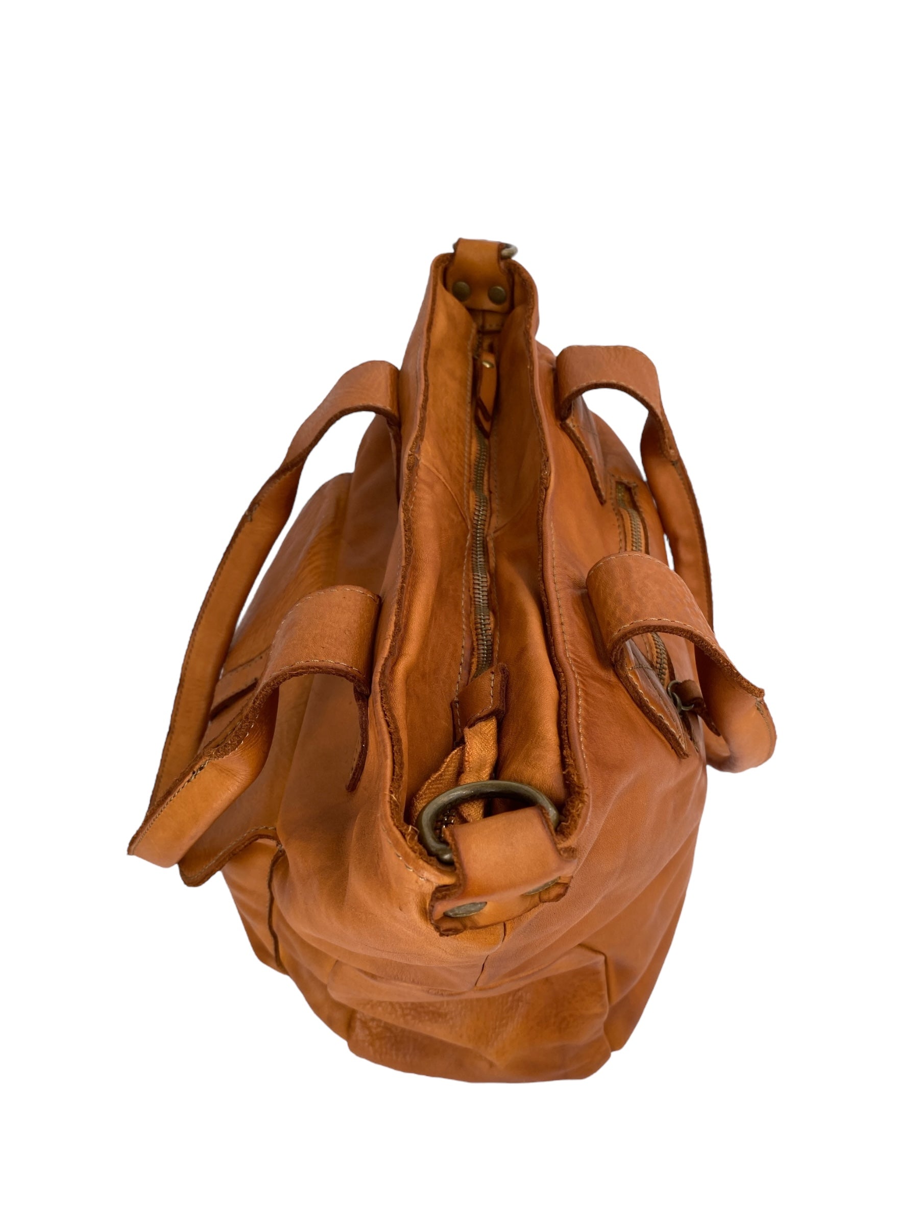 Mathilde – Damenhandtasche und Umhängetasche aus echtem italienischen Leder mit doppelt verstärkten Griffen und Innentaschen