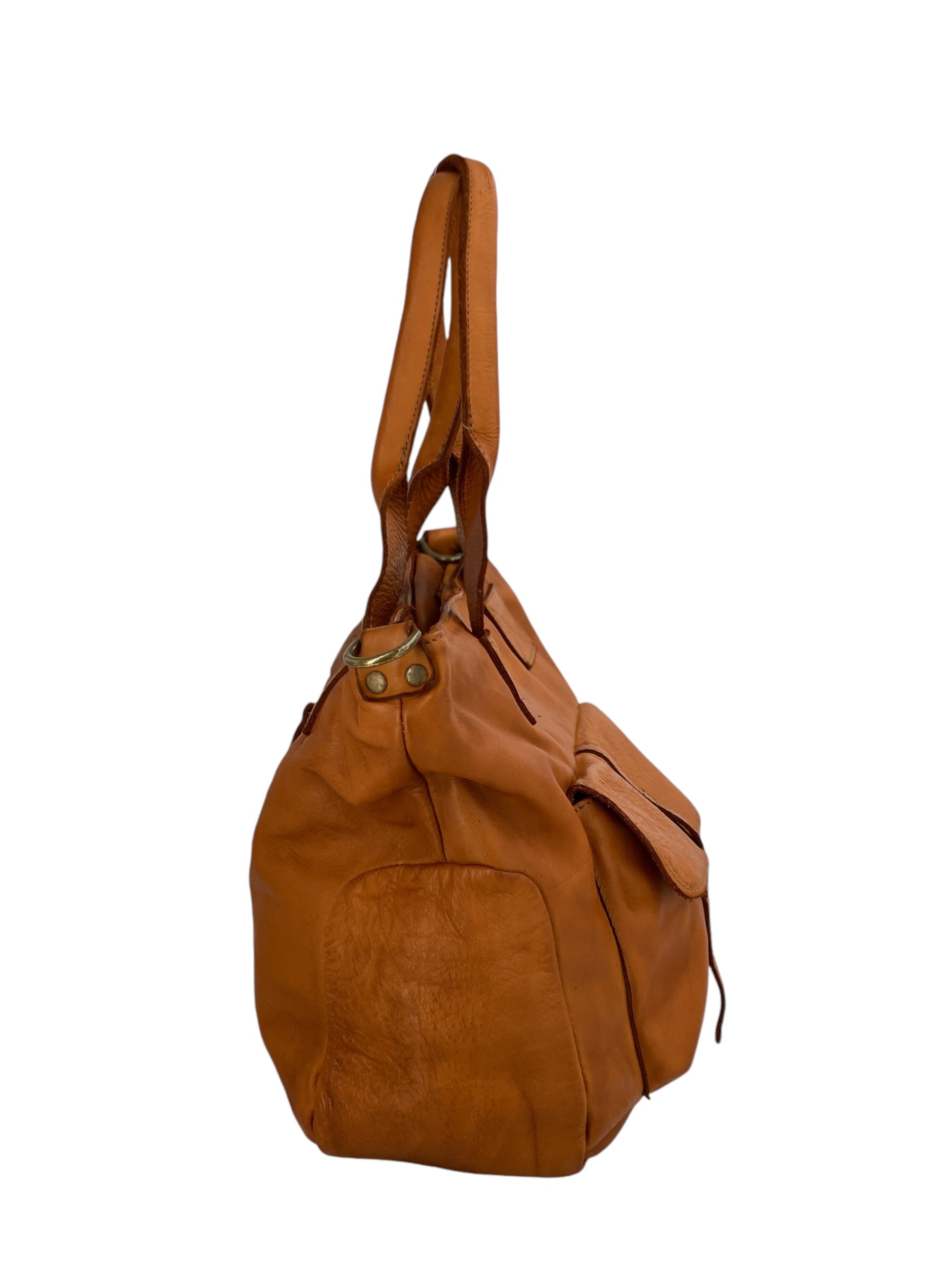 Mathilde – Damenhandtasche und Umhängetasche aus echtem italienischen Leder mit doppelt verstärkten Griffen und Innentaschen