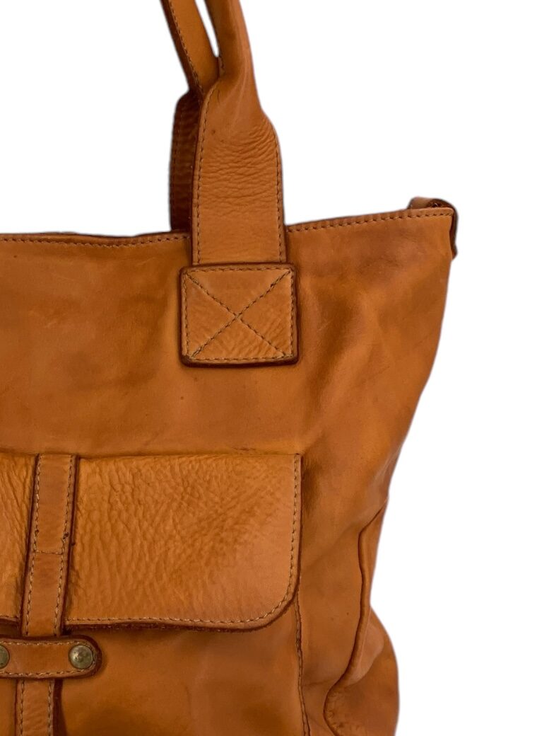 Mathilde – Damenhandtasche und Umhängetasche aus echtem italienischen Leder mit doppelt verstärkten Griffen und Innentaschen
