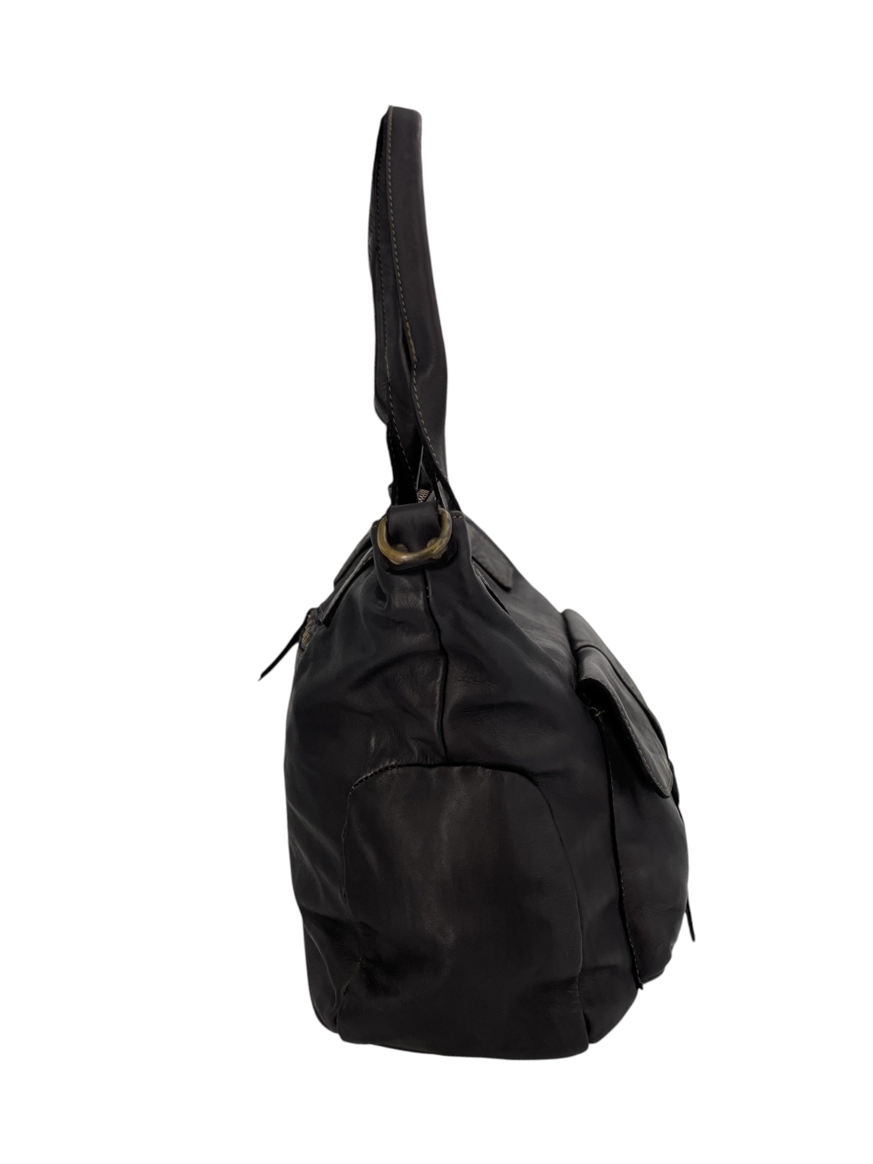 Mathilde – Damenhandtasche und Umhängetasche aus echtem italienischen Leder mit doppelt verstärkten Griffen und Innentaschen