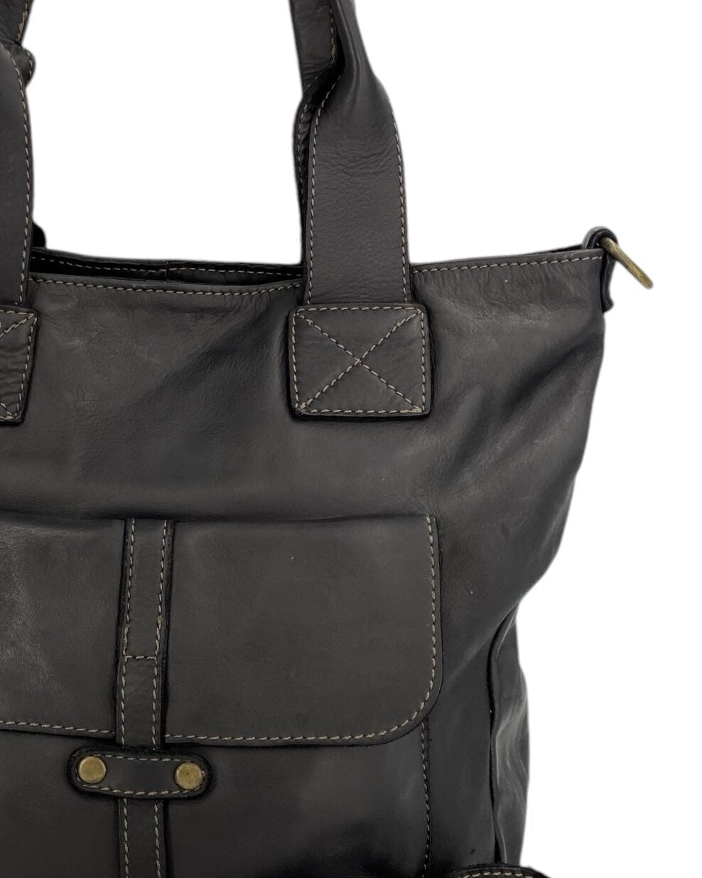 Mathilde – Damenhandtasche und Umhängetasche aus echtem italienischen Leder mit doppelt verstärkten Griffen und Innentaschen