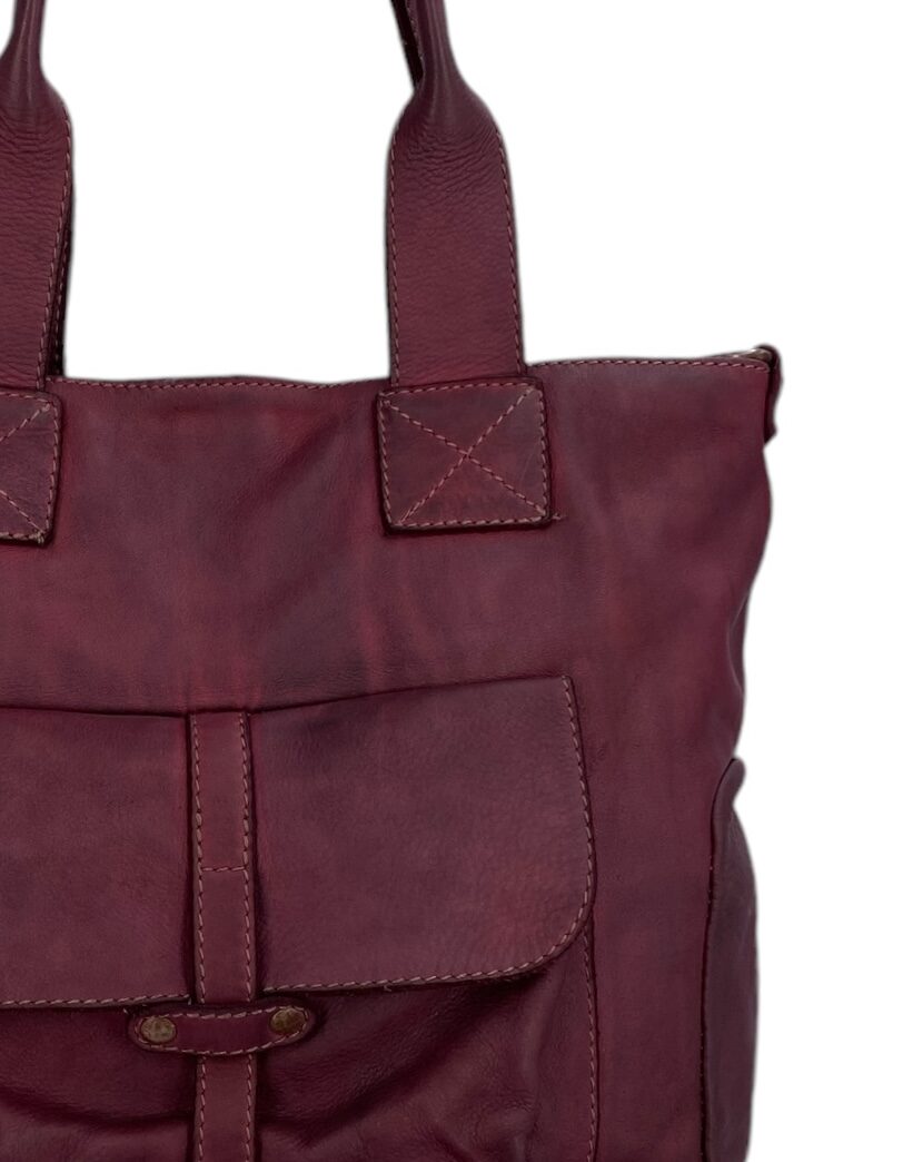 Mathilde – Damenhandtasche und Umhängetasche aus echtem italienischen Leder mit doppelt verstärkten Griffen und Innentaschen