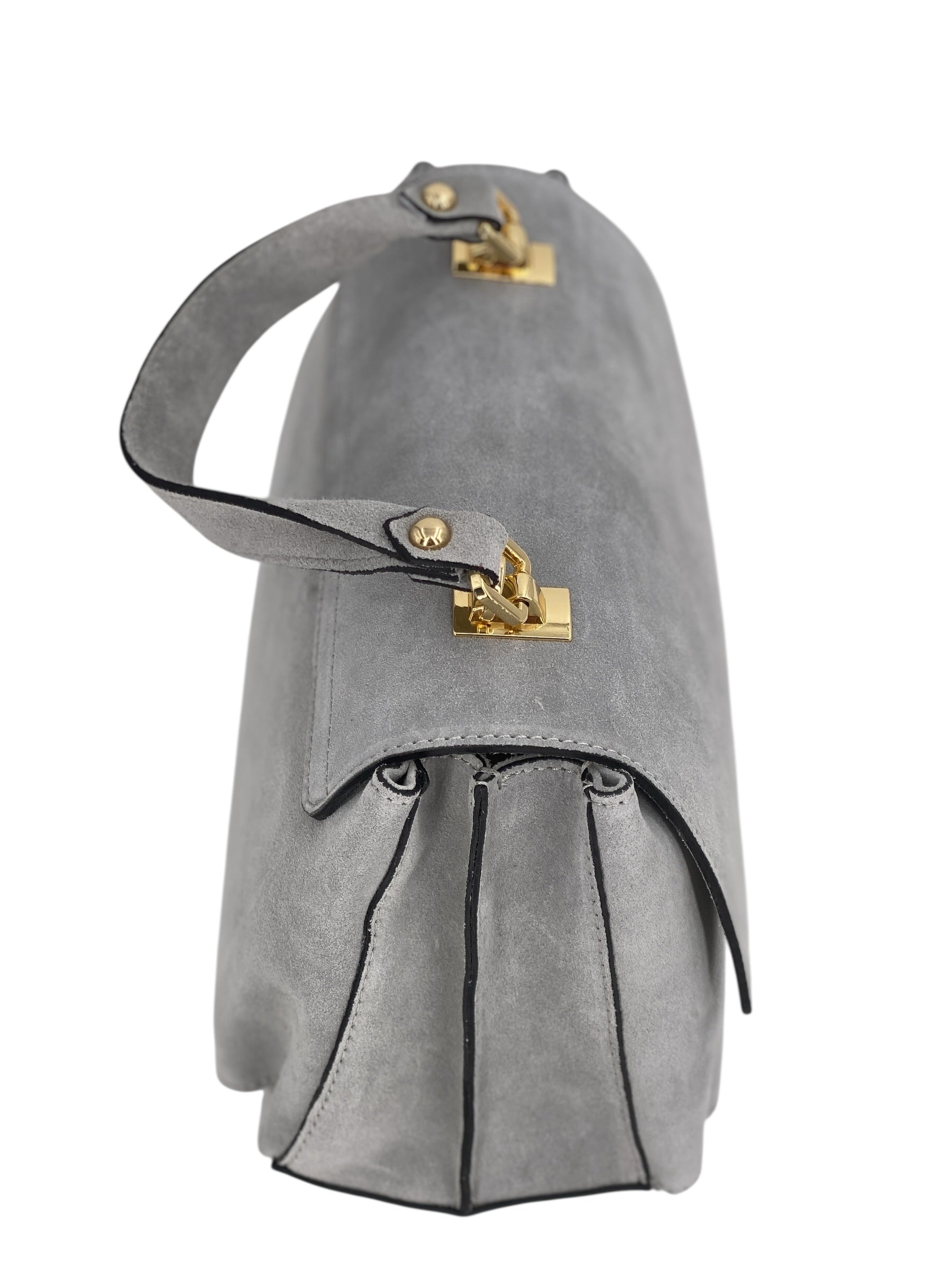 Marguerite – Damenhandtasche und Umhängetasche aus echtem italienischen Leder mit verstärktem Griff und Metallfüßen
