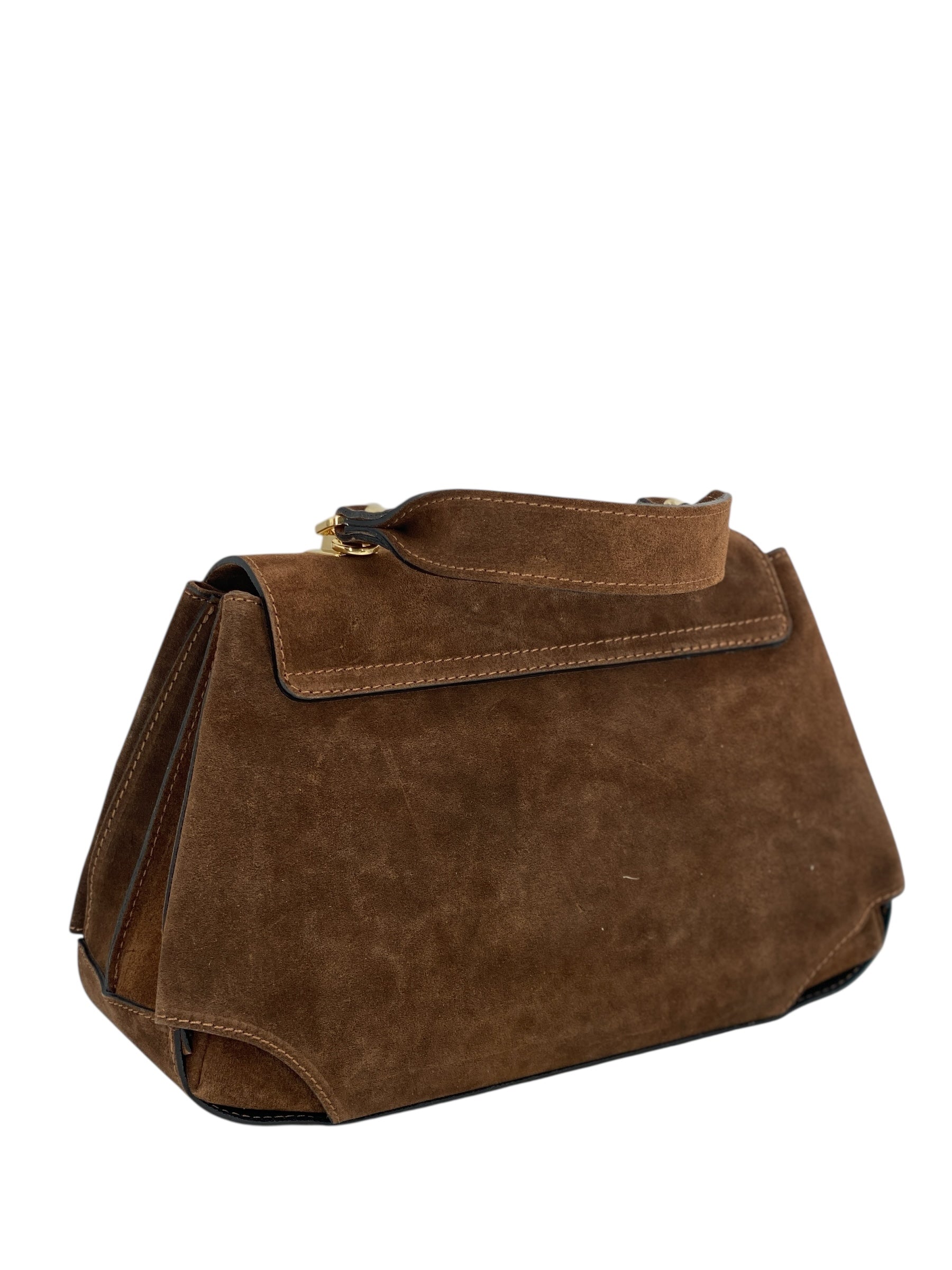 Marguerite – Damenhandtasche und Umhängetasche aus echtem italienischen Leder mit verstärktem Griff und Metallfüßen