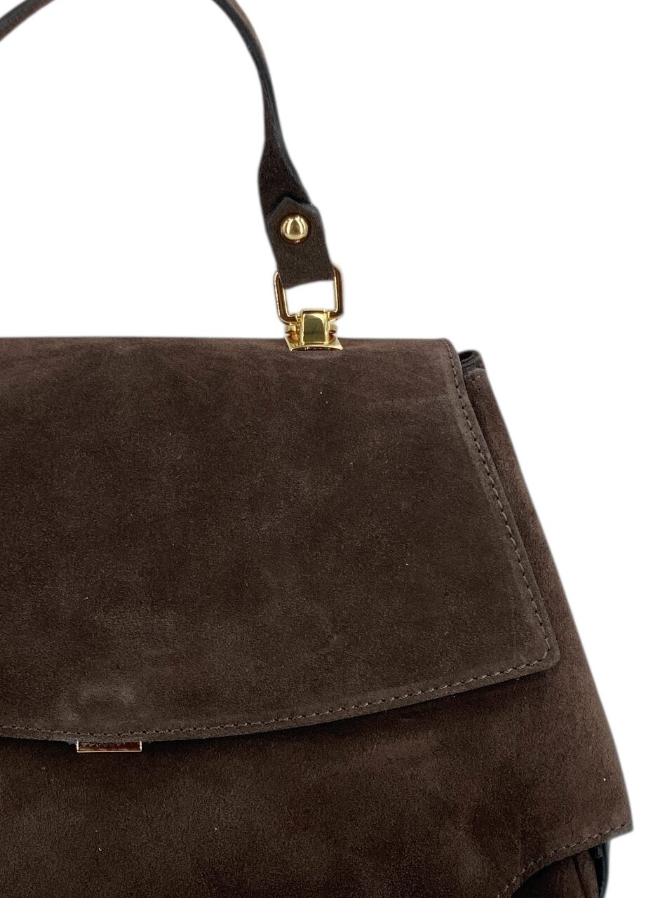 Marguerite – Damenhandtasche und Umhängetasche aus echtem italienischen Leder mit verstärktem Griff und Metallfüßen
