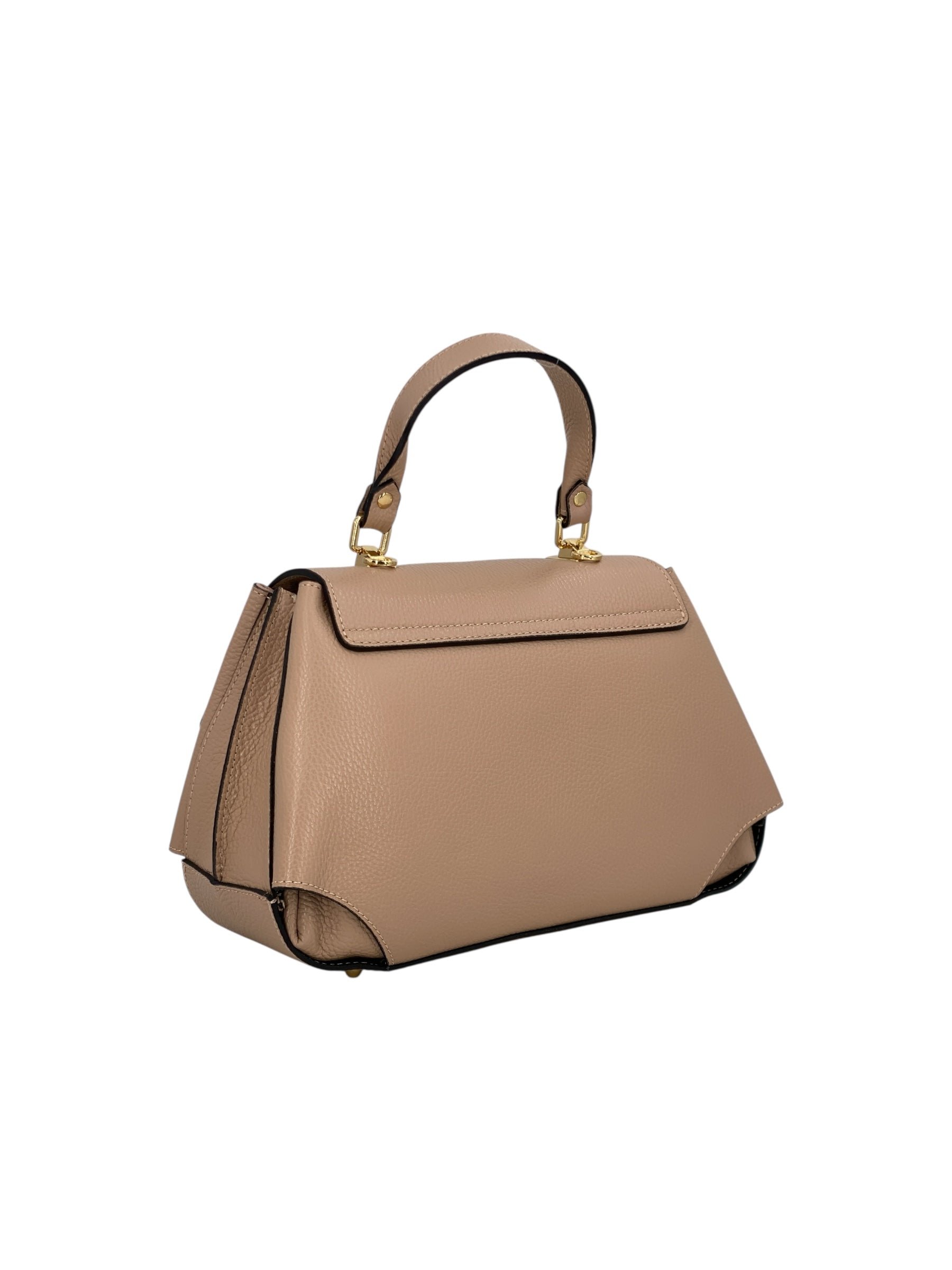 Marguerite – Damenhandtasche und Umhängetasche aus echtem italienischen Leder mit verstärktem Griff und Metallfüßen