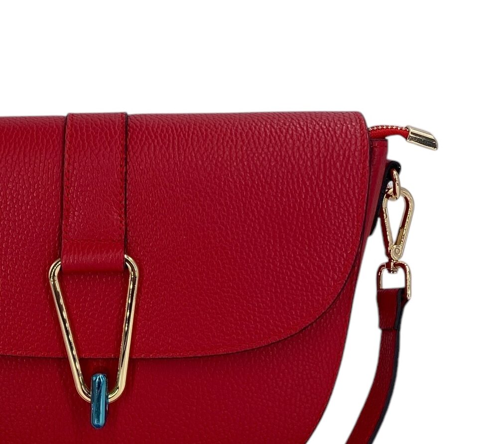 Solene – Damen-Umhängetasche aus echtem italienischen Leder mit verstärkten Nähten und handveredelten Kanten