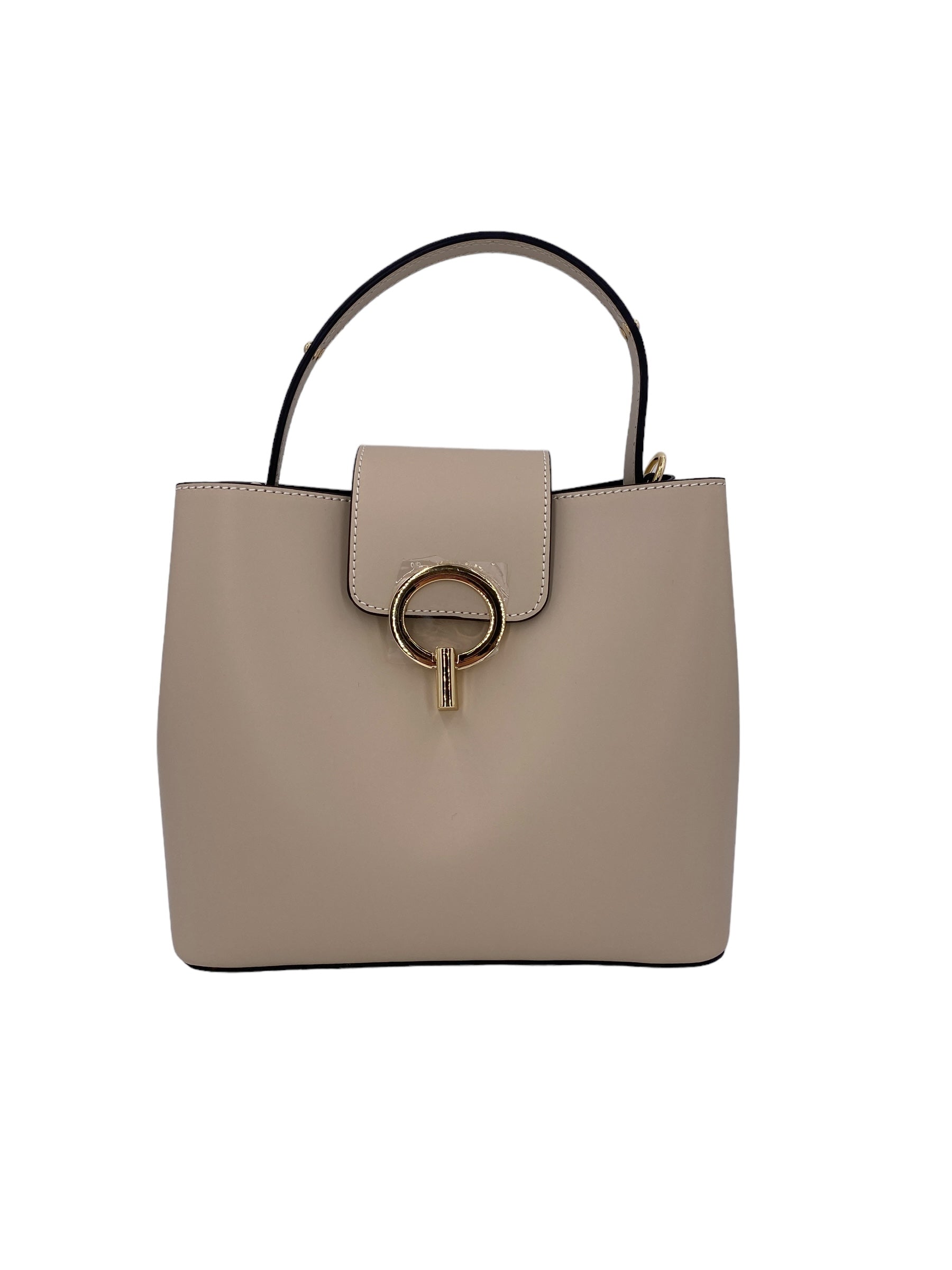 Amelie – Women's handbag and shoulder bag in genuine Italian leather with reinforced bottom and gold feet