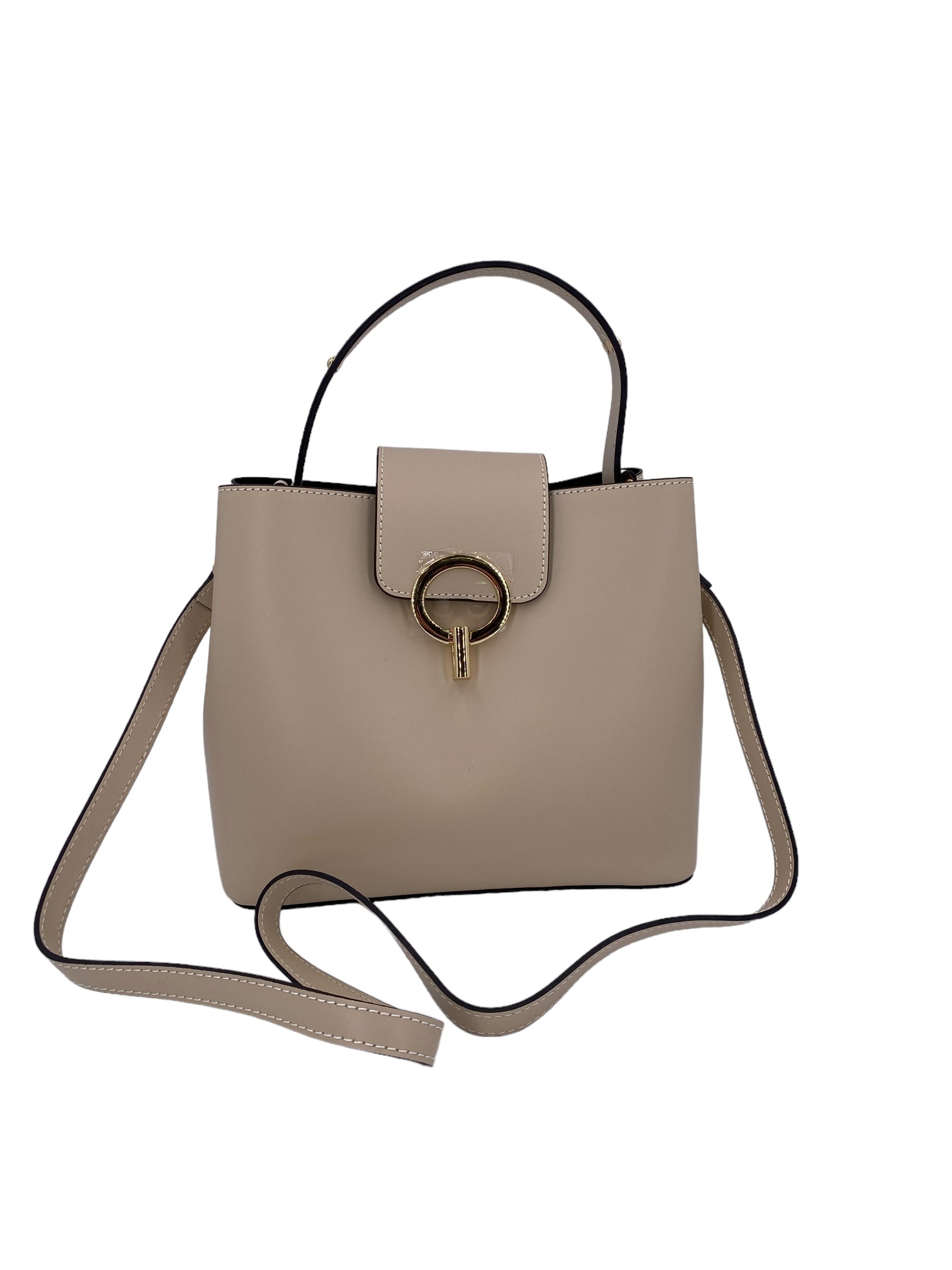 Amelie – Women's handbag and shoulder bag in genuine Italian leather with reinforced bottom and gold feet