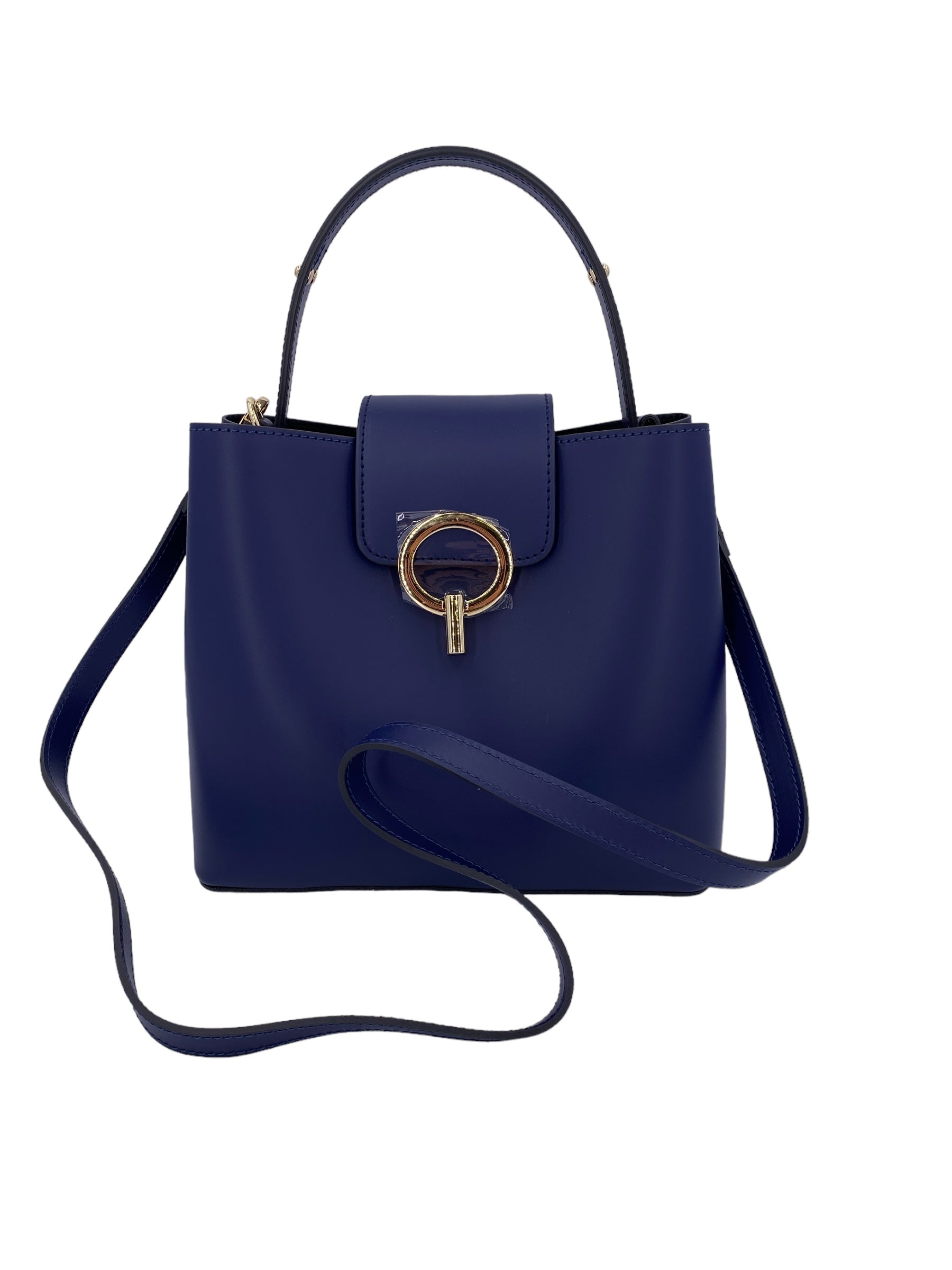 Amelie – Women's handbag and shoulder bag in genuine Italian leather with reinforced bottom and gold feet