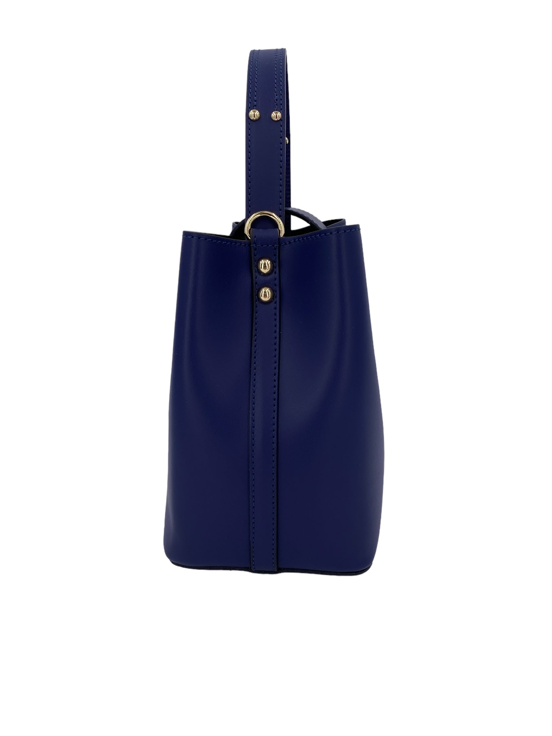 Amelie – Women's handbag and shoulder bag in genuine Italian leather with reinforced bottom and gold feet