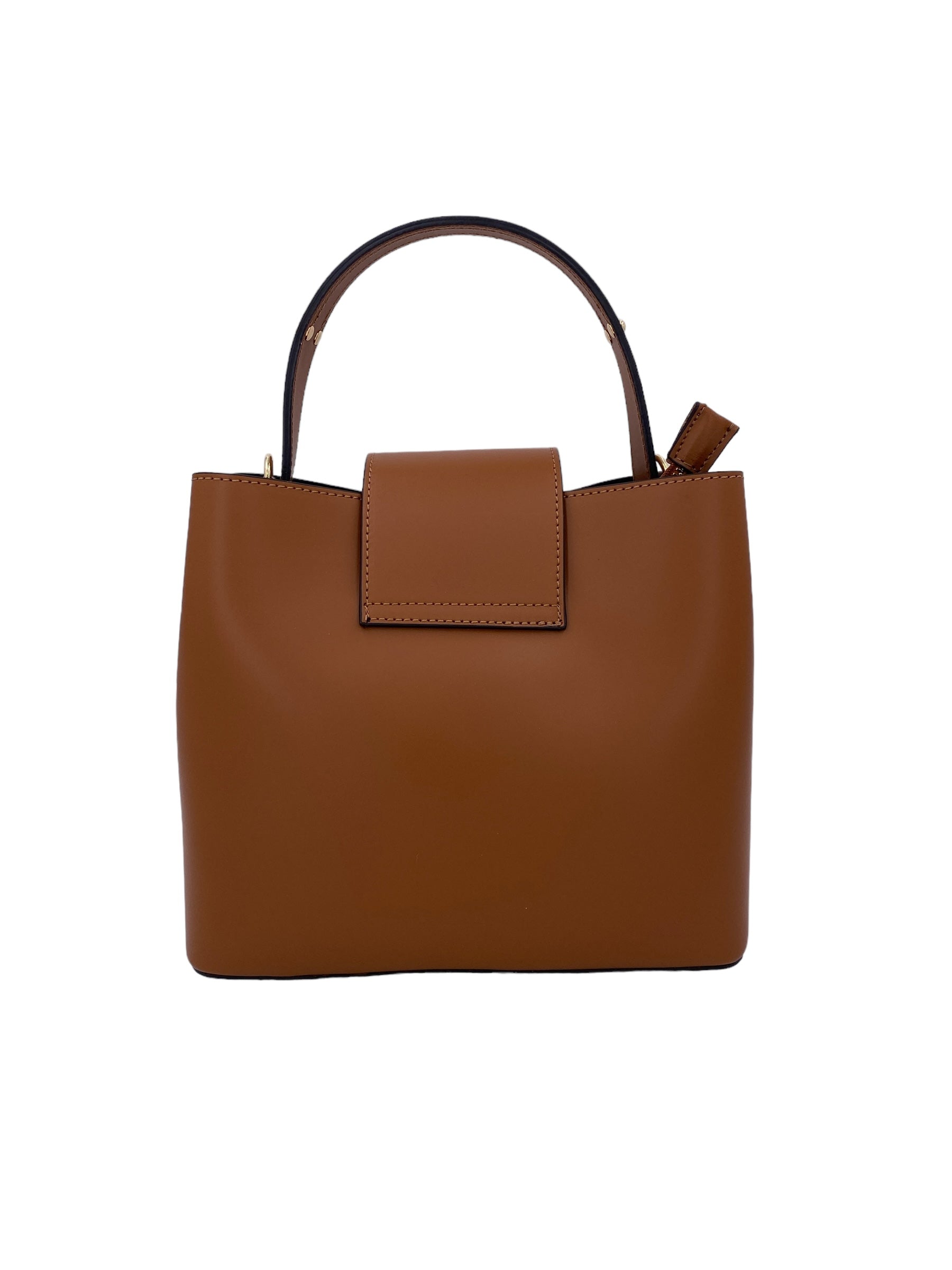 Amelie – Women's handbag and shoulder bag in genuine Italian leather with reinforced bottom and gold feet