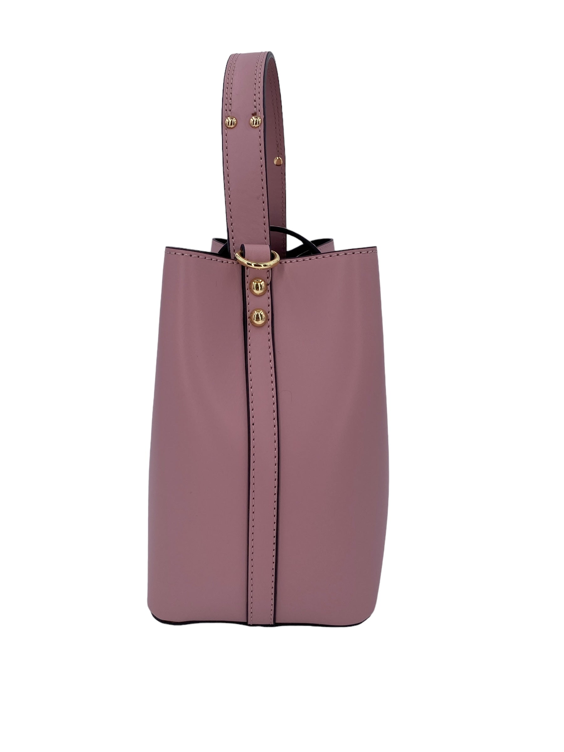 Amelie – Women's handbag and shoulder bag in genuine Italian leather with reinforced bottom and gold feet