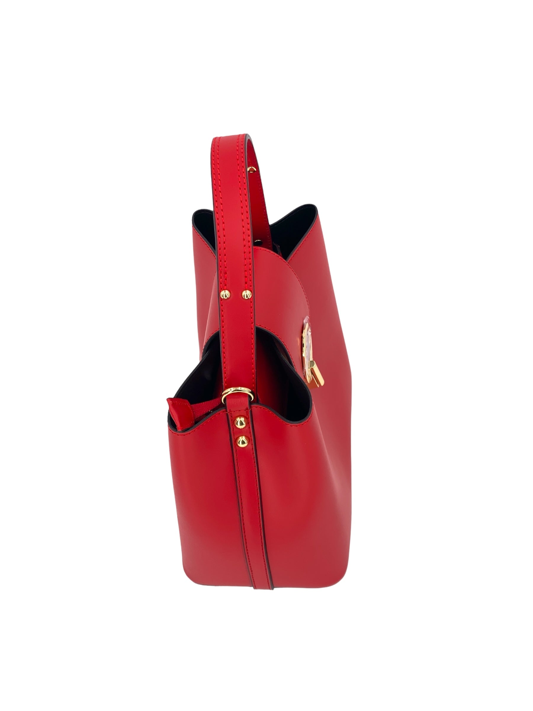 Amelie – Women's handbag and shoulder bag in genuine Italian leather with reinforced bottom and gold feet