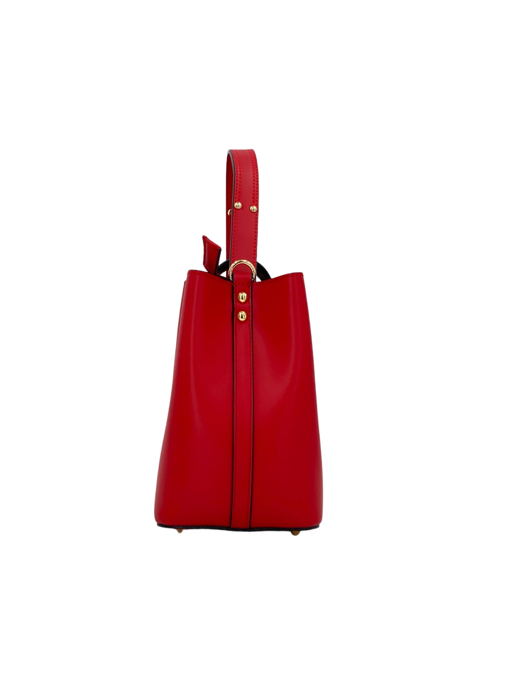 Amelie – Women's handbag and shoulder bag in genuine Italian leather with reinforced bottom and gold feet